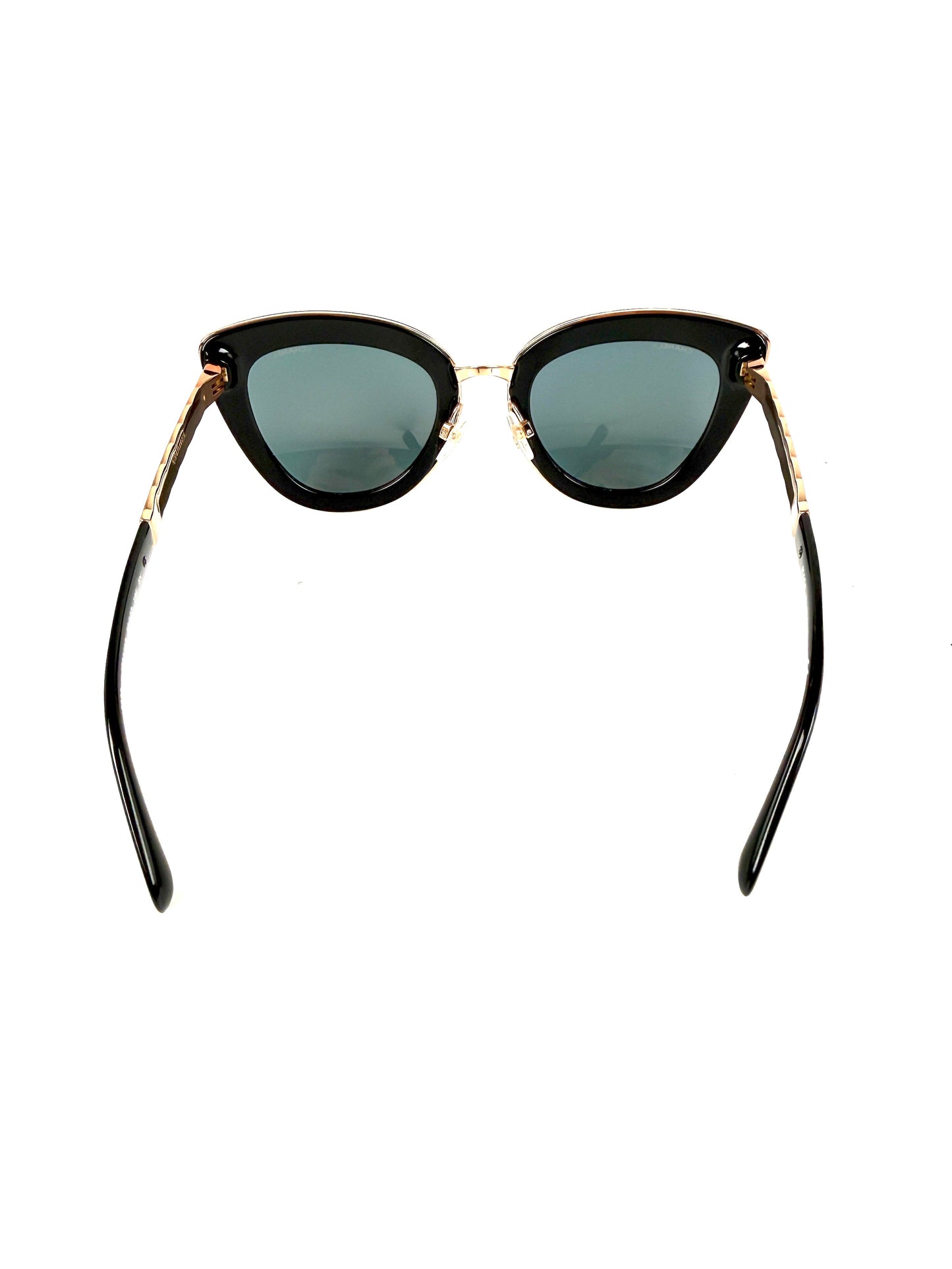 CHANEL 5368 Rose Gold Mirror Metal Acetate Cat Eye Sunglasses