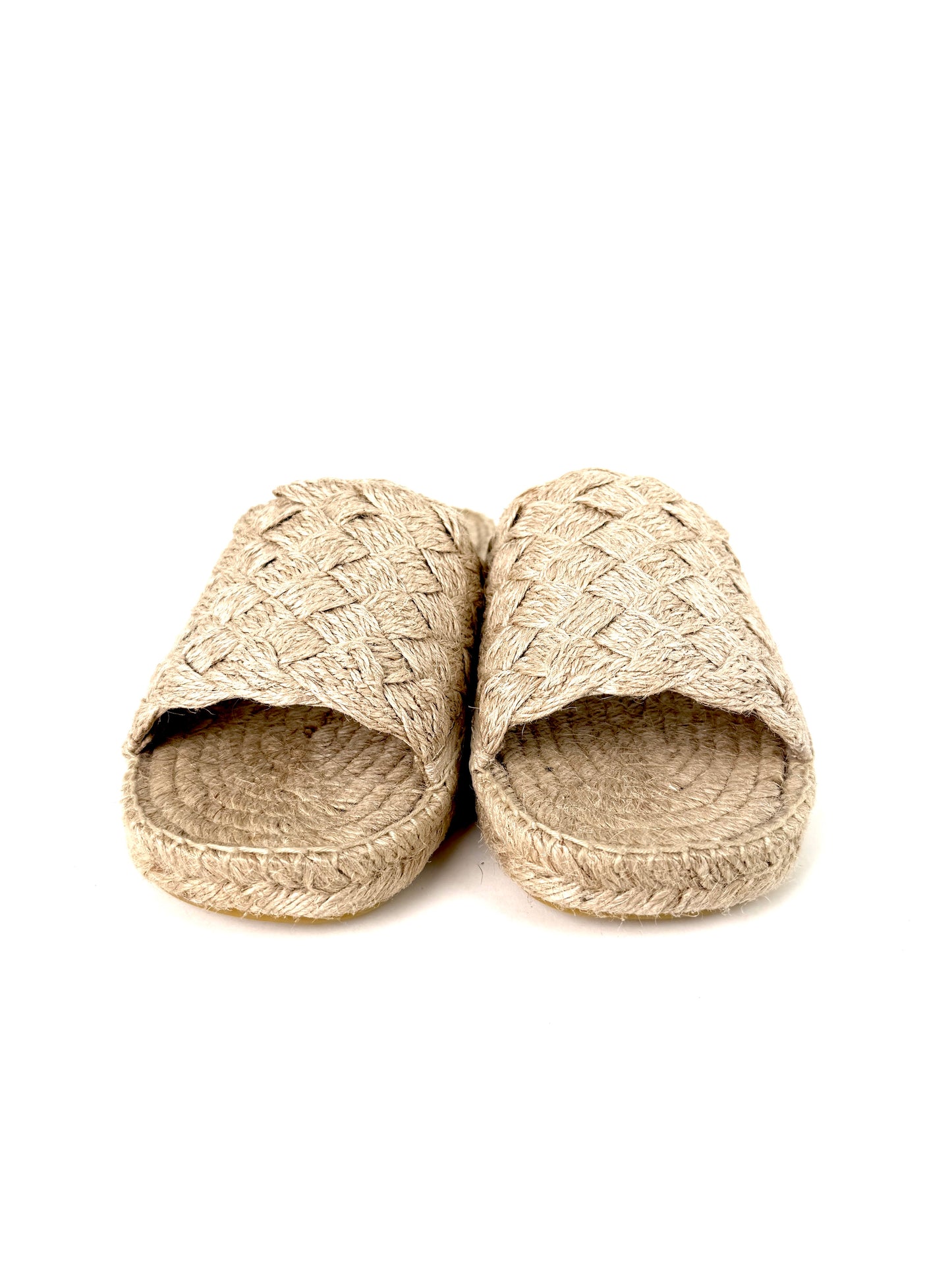 Bottega Veneta Jute Espadrille Natural Woven Slide Mules Sandals 39, 8.5 NIB