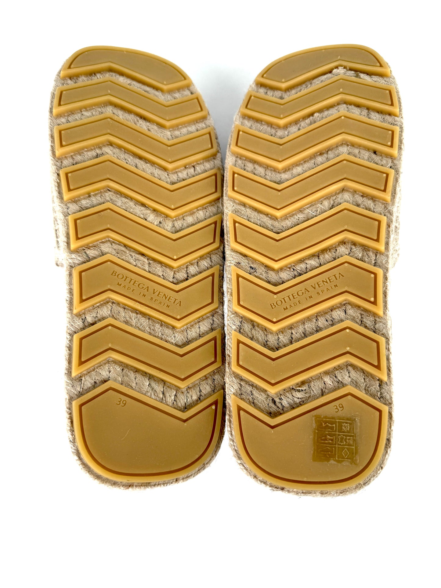 Bottega Veneta Jute Espadrille Natural Woven Slide Mules Sandals 39, 8.5 NIB