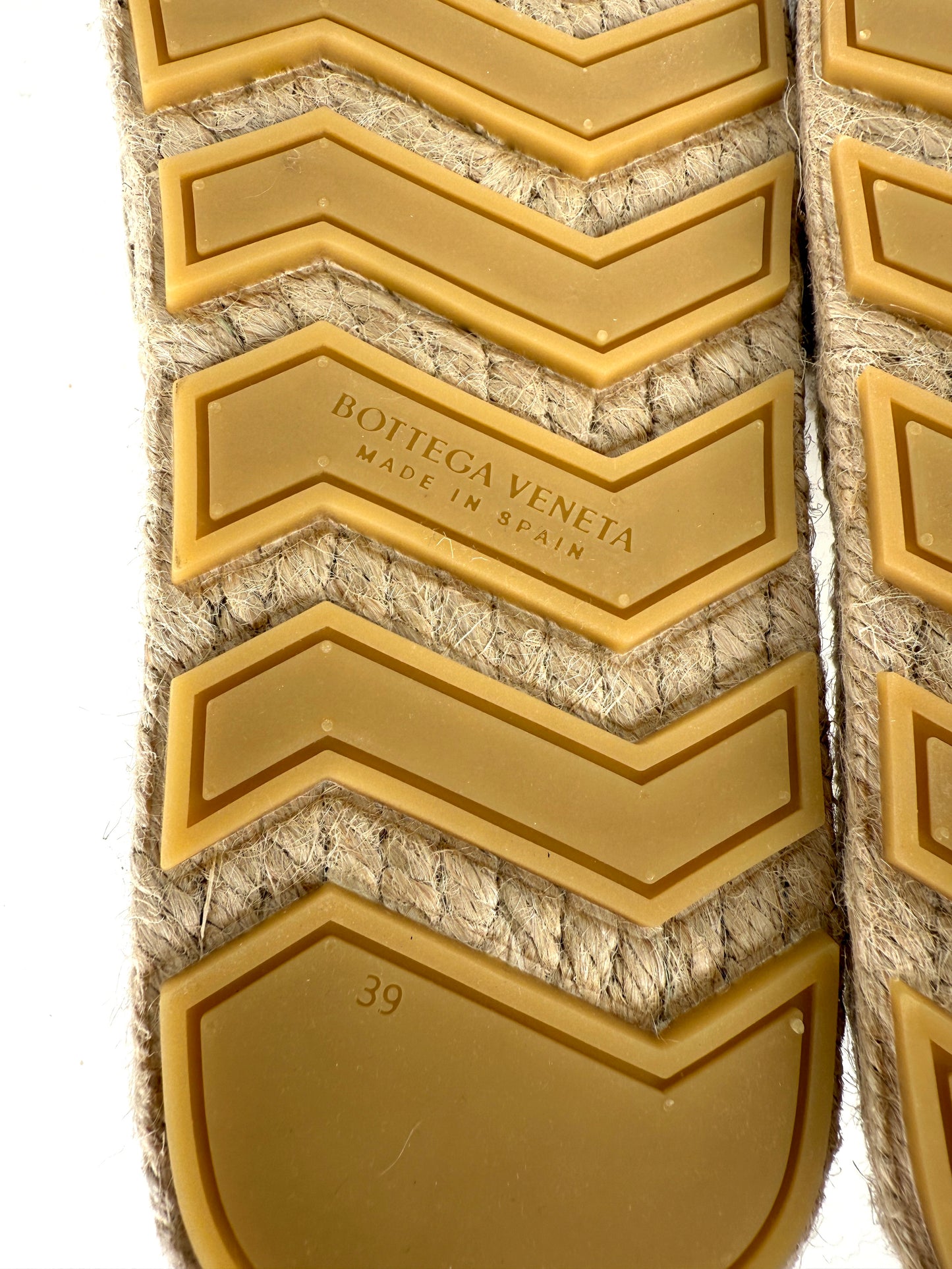 Bottega Veneta Jute Espadrille Natural Woven Slide Mules Sandals 39, 8.5 NIB