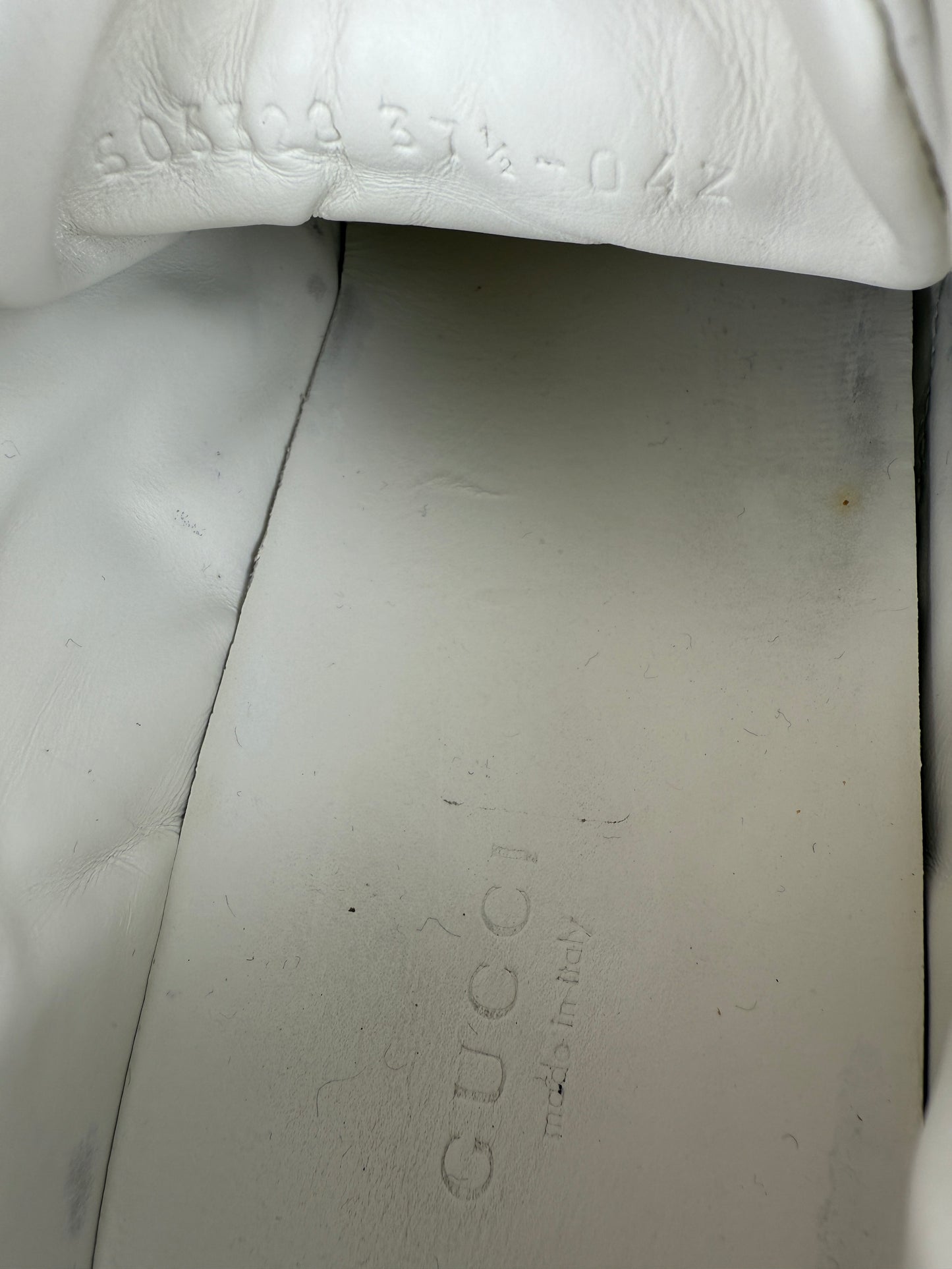 GUCCI Loved Web Leather Printed Embellished White Sneakers 37.5