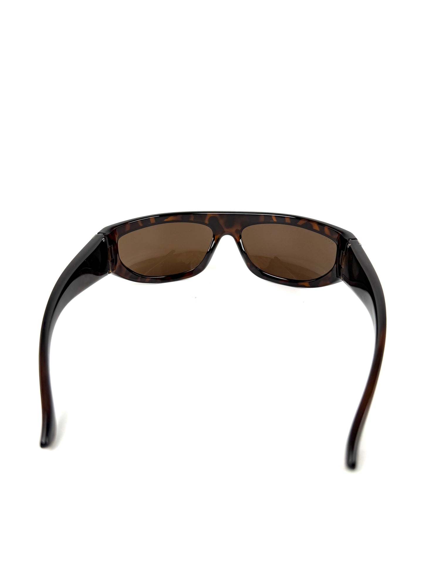 GUCCI Marcello GG157S 64mm Dark Brown Tortoise Acetate Rectangular Sunglasses