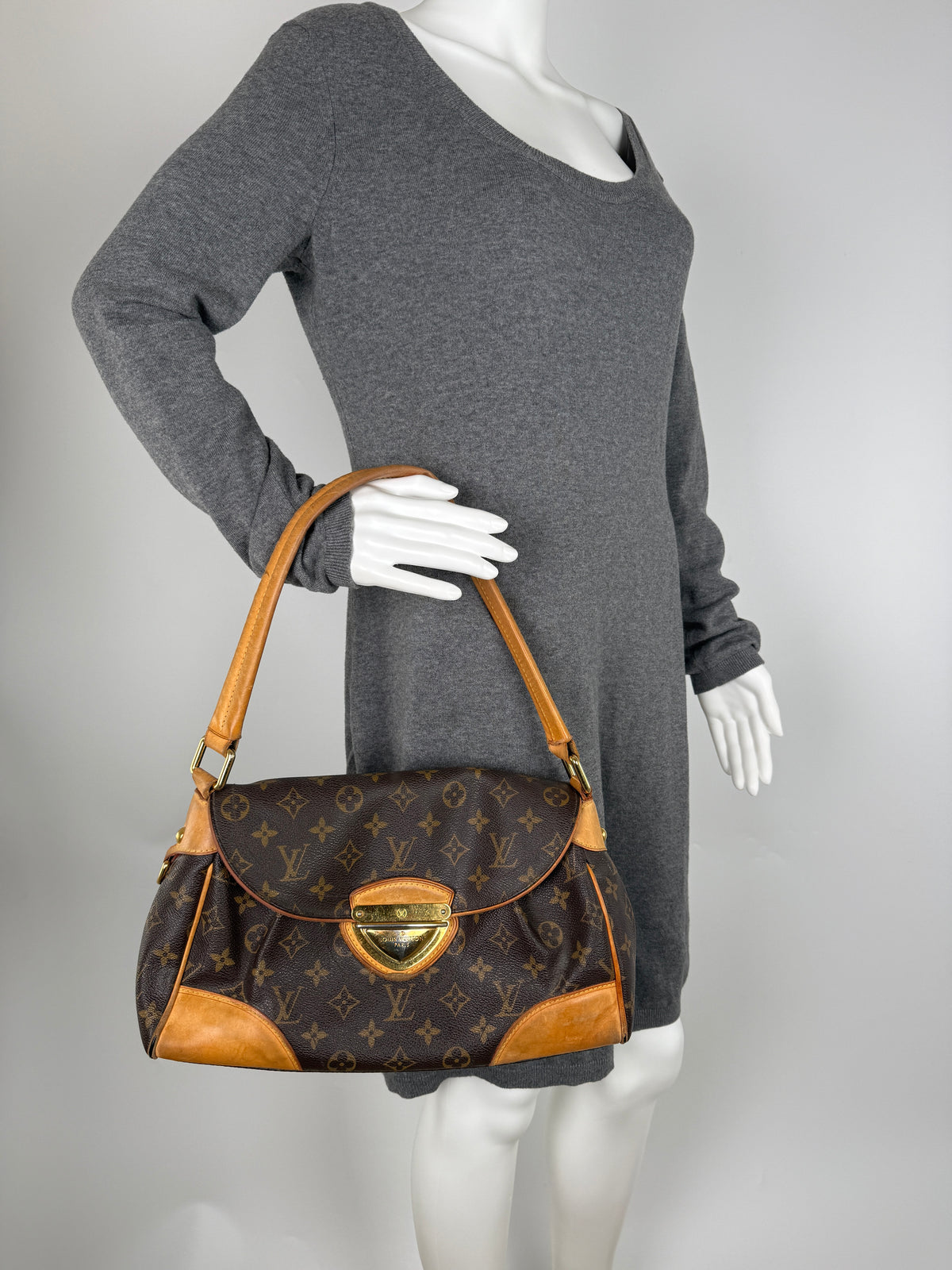 Louis Vuitton Vintage Beverly Monogram Brown Canvas Shoulder Bag