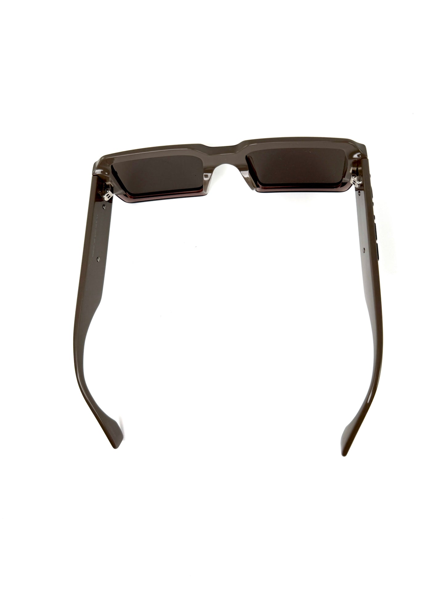 FENDI FE40073U Gray Blue Acetate Rectangular Sunglasses