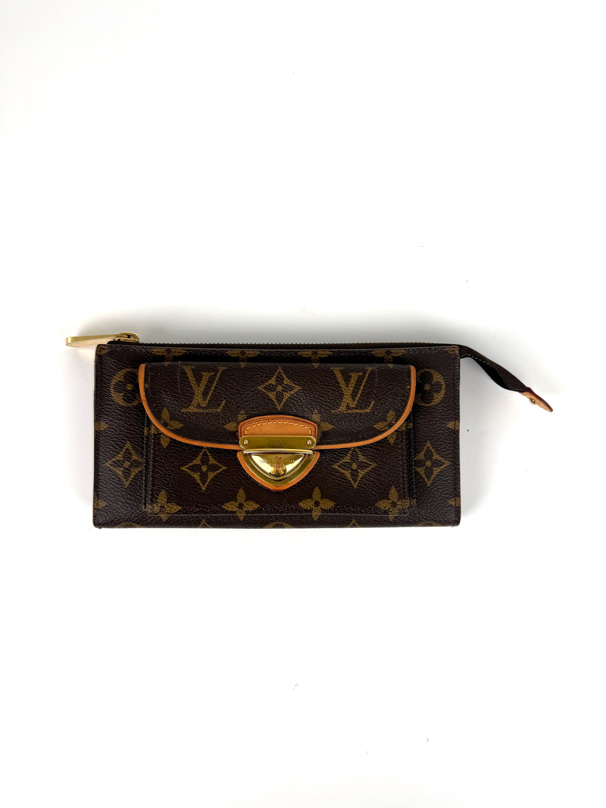 Louis Vuitton Astrid Monogram Brown Canvas Zip Wallet Wristlet