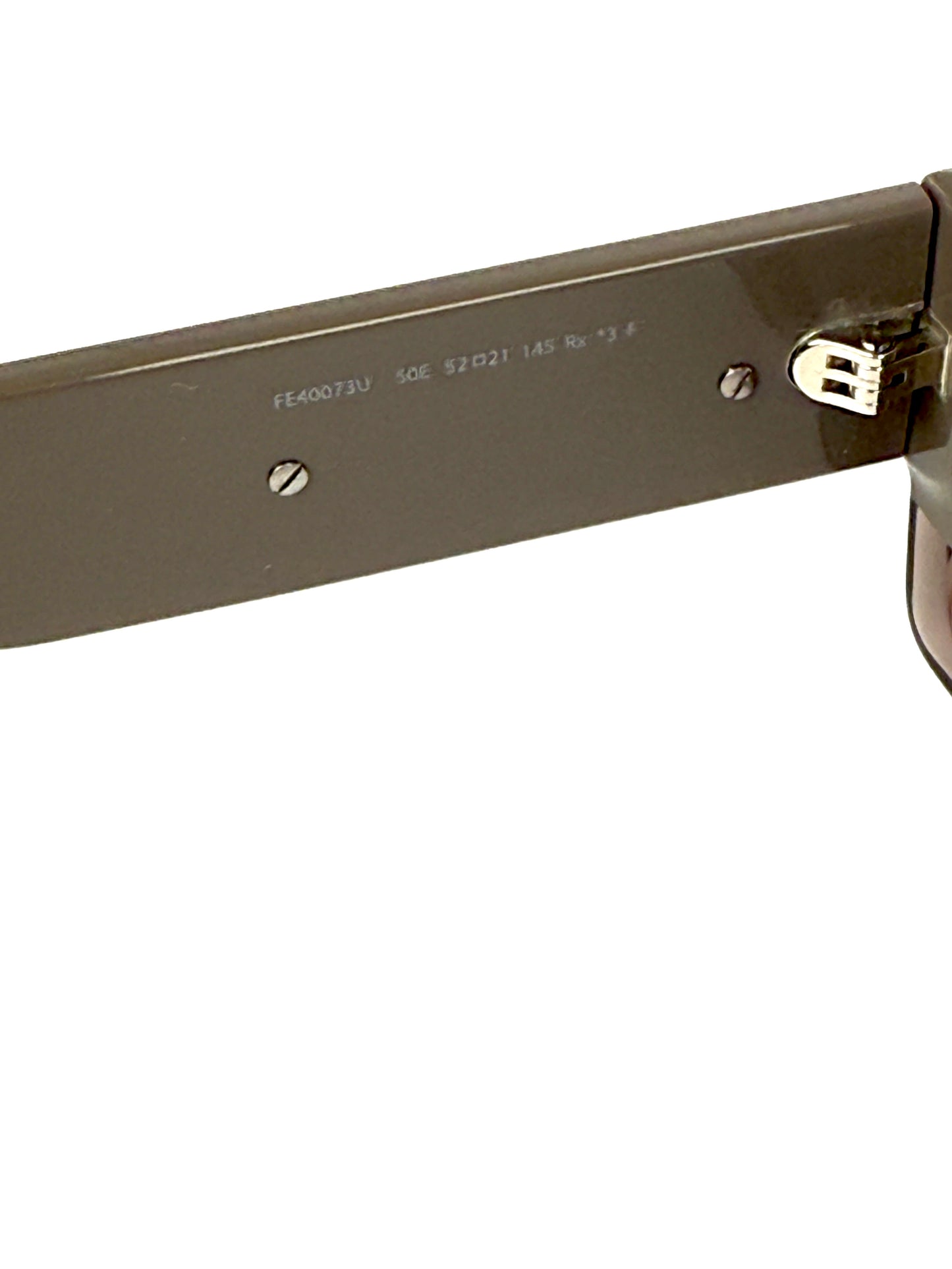 FENDI FE40073U Gray Blue Acetate Rectangular Sunglasses