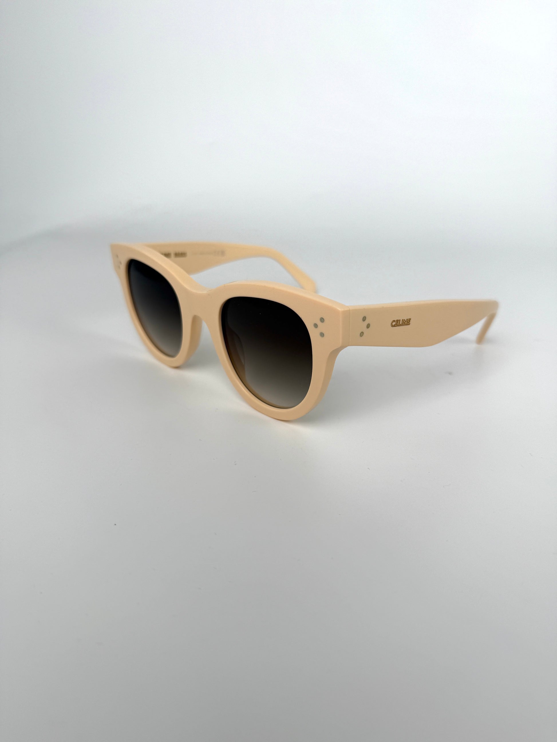 CELINE CL4003 Light Beige Acetate Classic Sunglasses