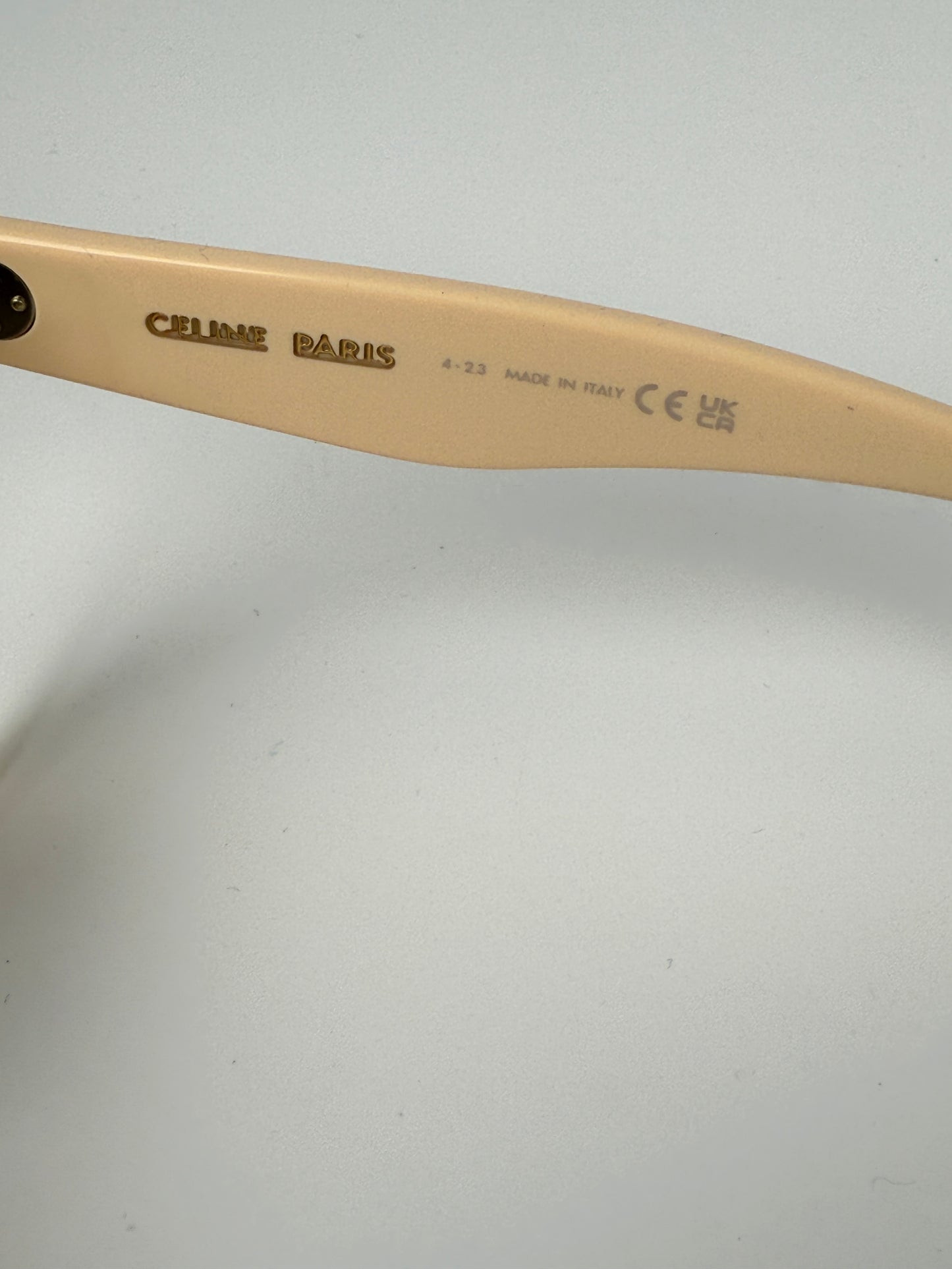 CELINE CL4003 Light Beige Acetate Classic Sunglasses