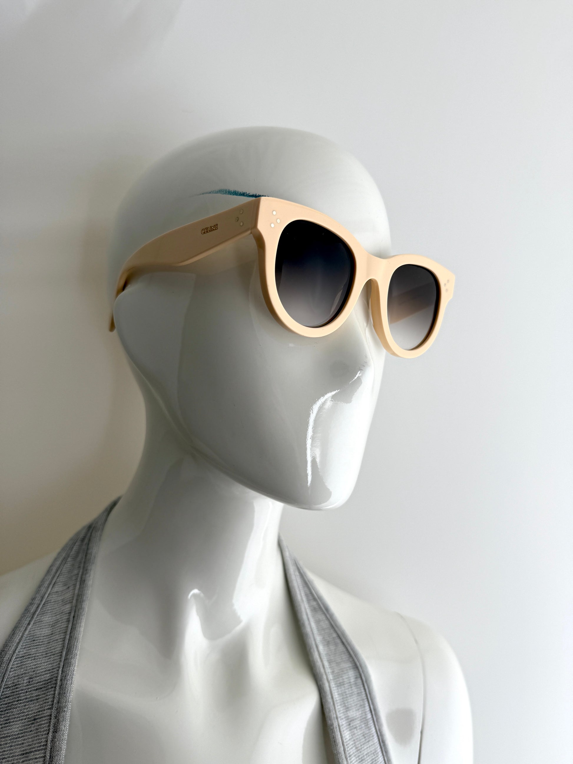 CELINE CL4003 Light Beige Acetate Classic Sunglasses