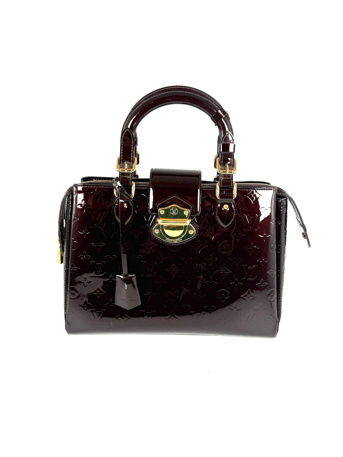 Louis Vuitton Vintage Melrose Avenue Vernis Amarante Monogram Satchel Top Handle Bag Briefcase