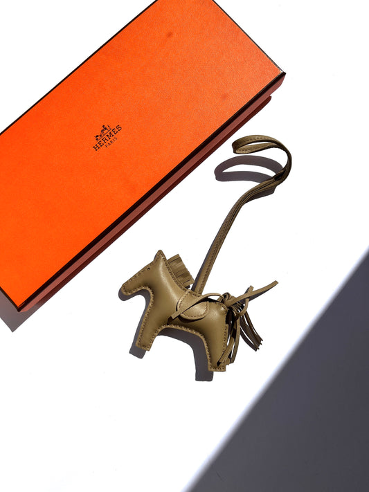 Hermes Rodeo Marfa Monochrome Milo Lambskin PM Bag Charm luxury consignment