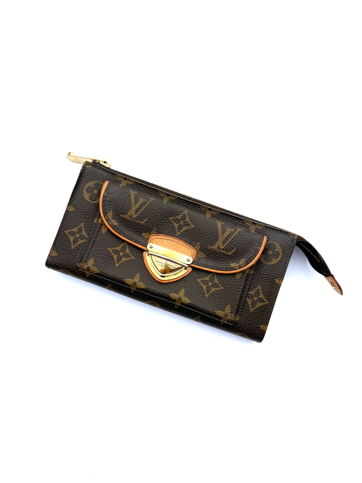 Louis Vuitton Astrid Monogram Brown Canvas Zip Wallet Wristlet