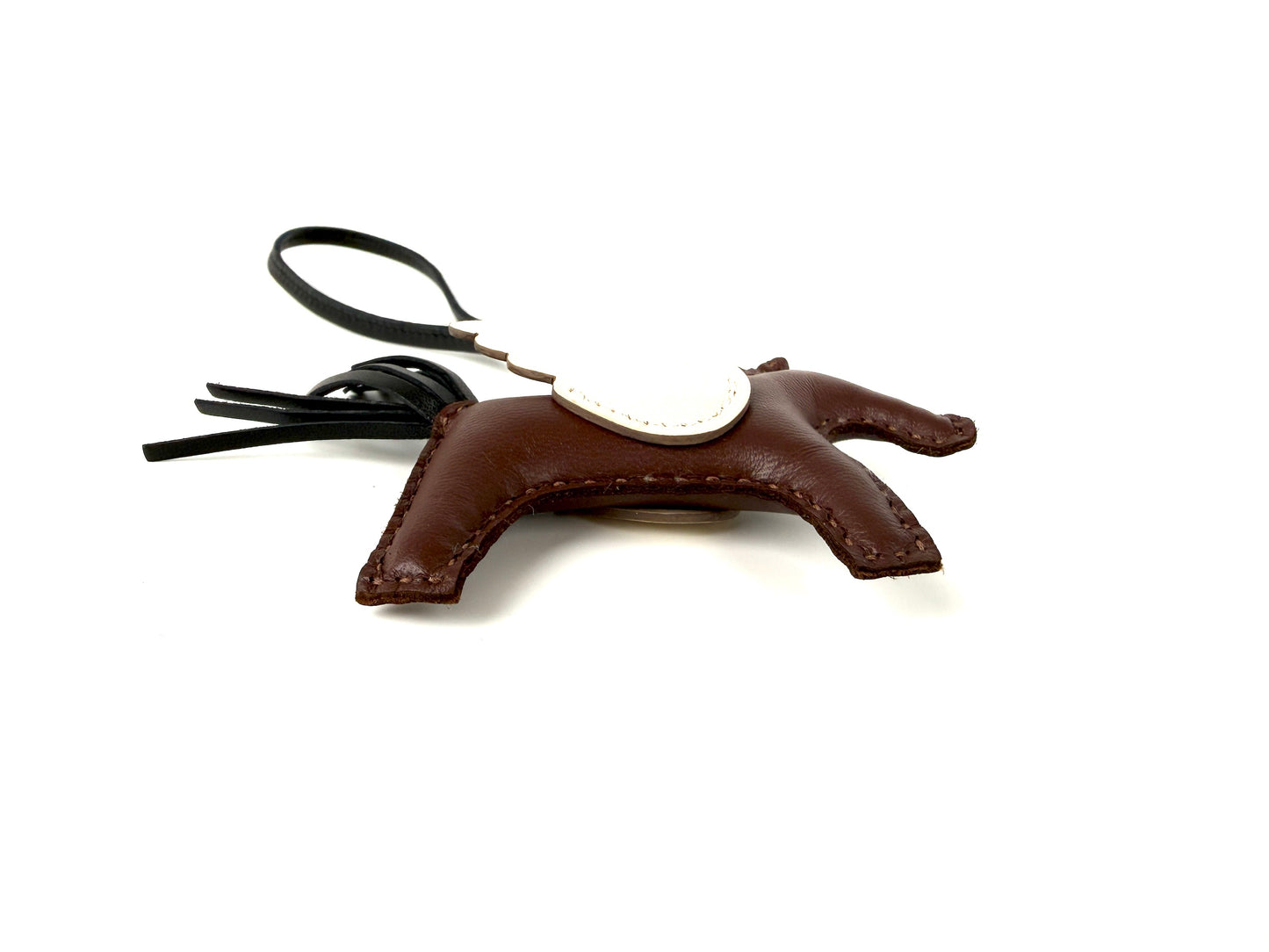 Hermes Pegasus Rodeo Terre Noir Craie Milo Lambskin PM Bag Charm New