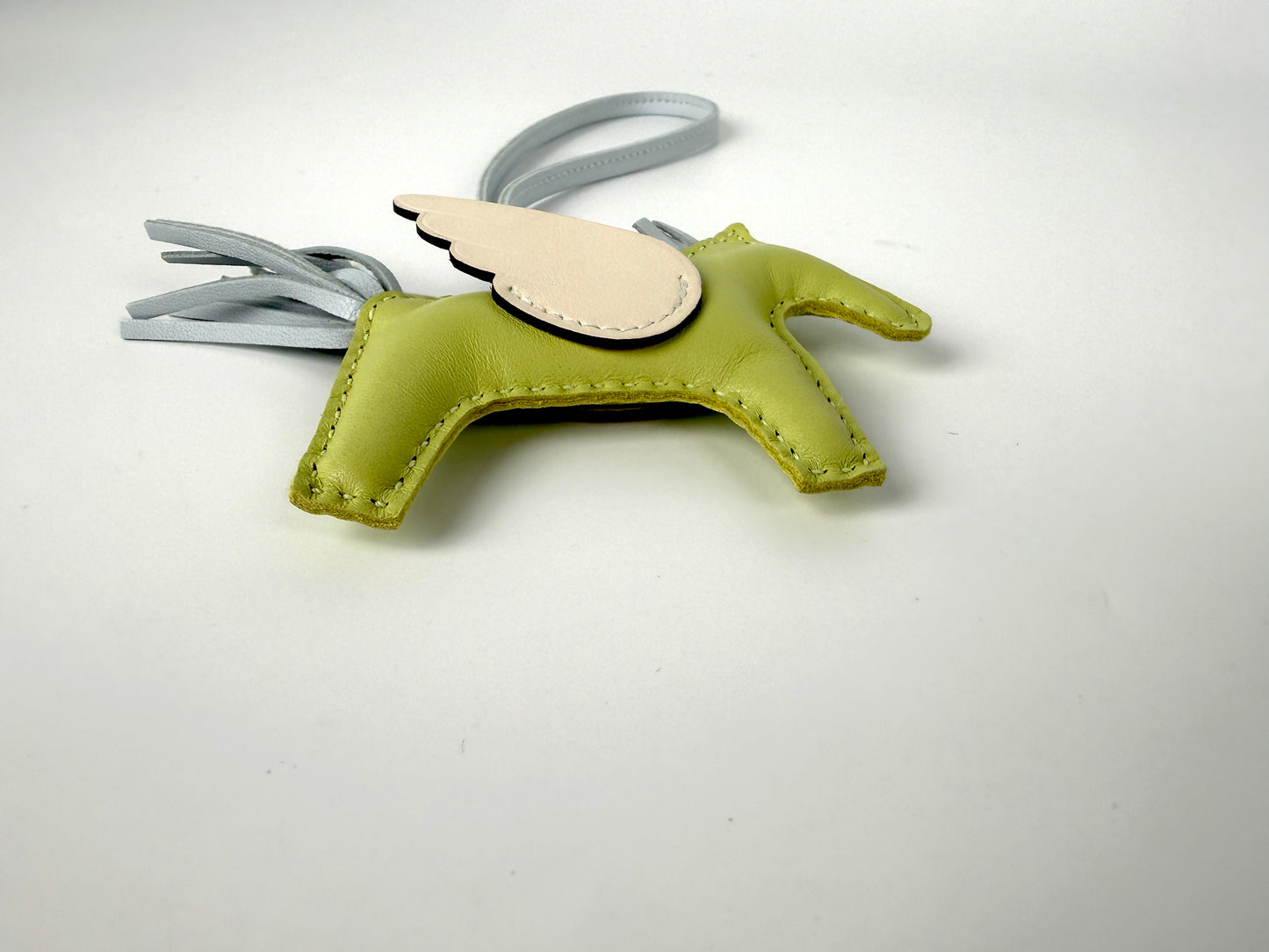 Hermes Pegase Rodeo Grigri Milo Jaune Bourgeon Bleu Brume Nata Lambskin PM Horse Bag Charm