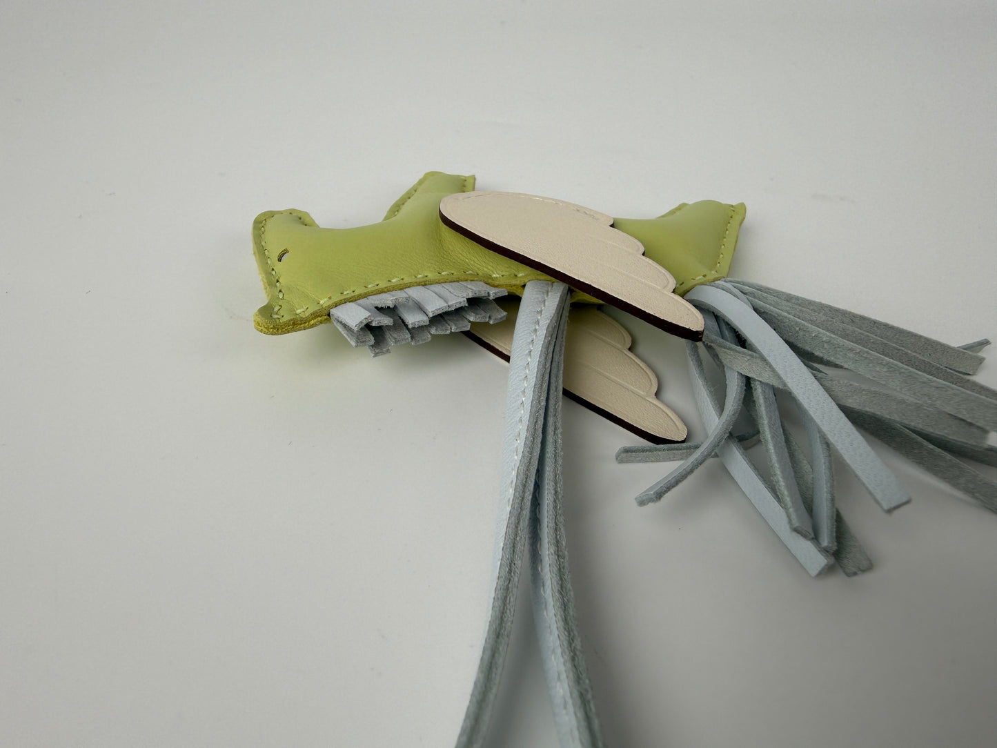 Hermes Pegase Rodeo Grigri Milo Jaune Bourgeon Bleu Brume Nata Lambskin PM Horse Bag Charm