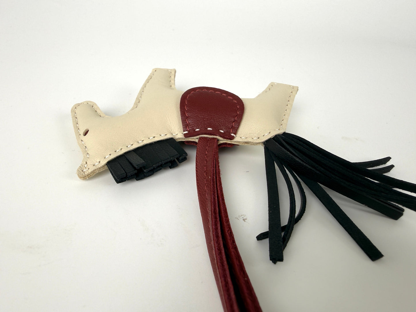 Hermes Rodeo Grigri Milo Nata Rouge H Black Lambskin PM Horse Bag Charm