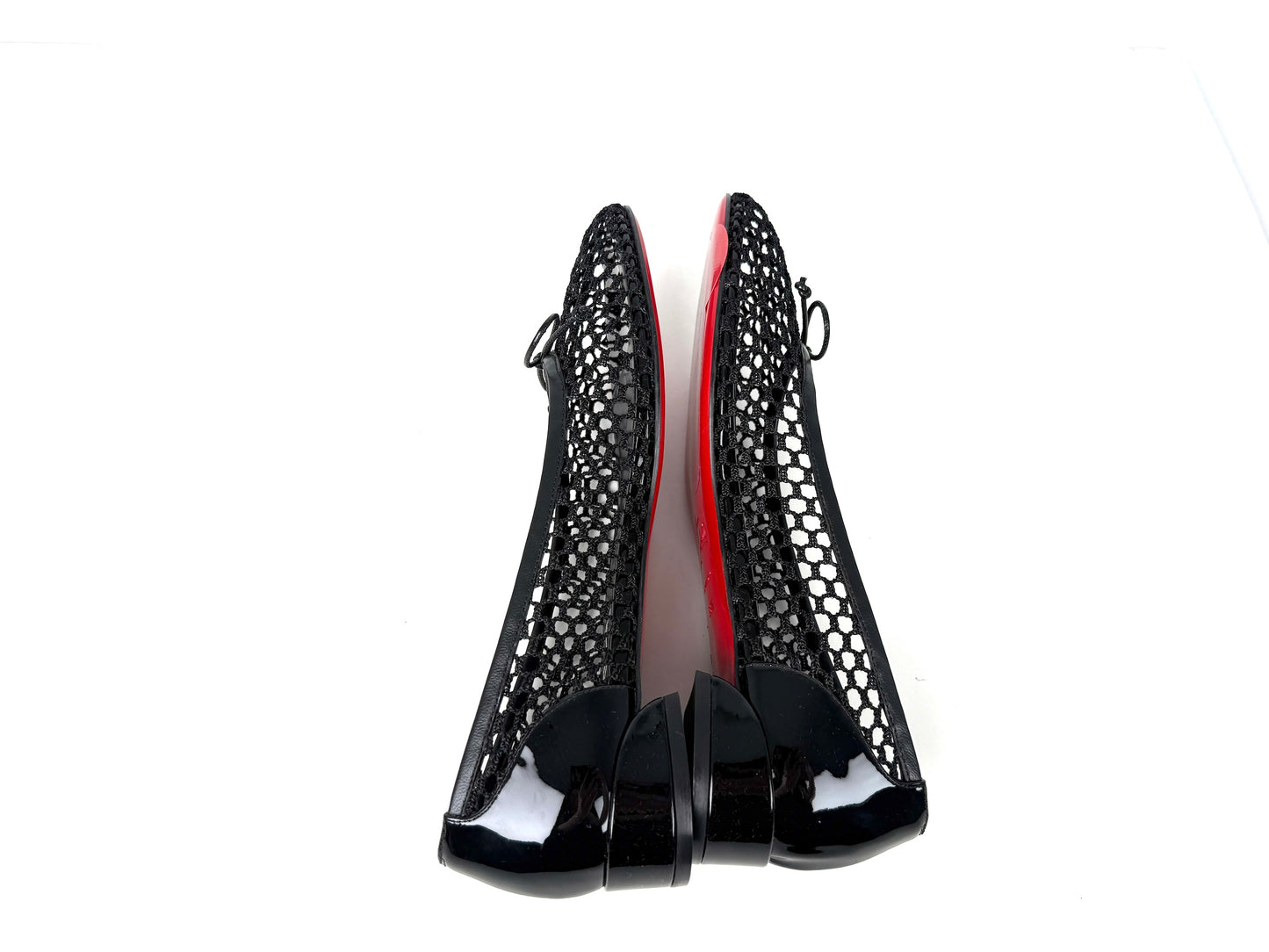 New Christian Louboutin Sweetie Jane Mesh Black Flats 38.5 8