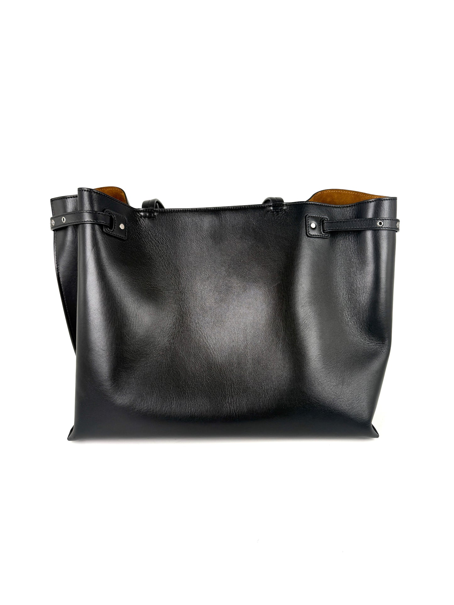 Proenza Schouler Day Smooth Carryall Calfskin Black Buckle Leather Tote Shoulder Bag