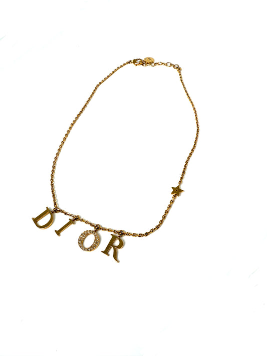 Christian Dior Dio(r)evolution Crystal Gold Tone Necklace