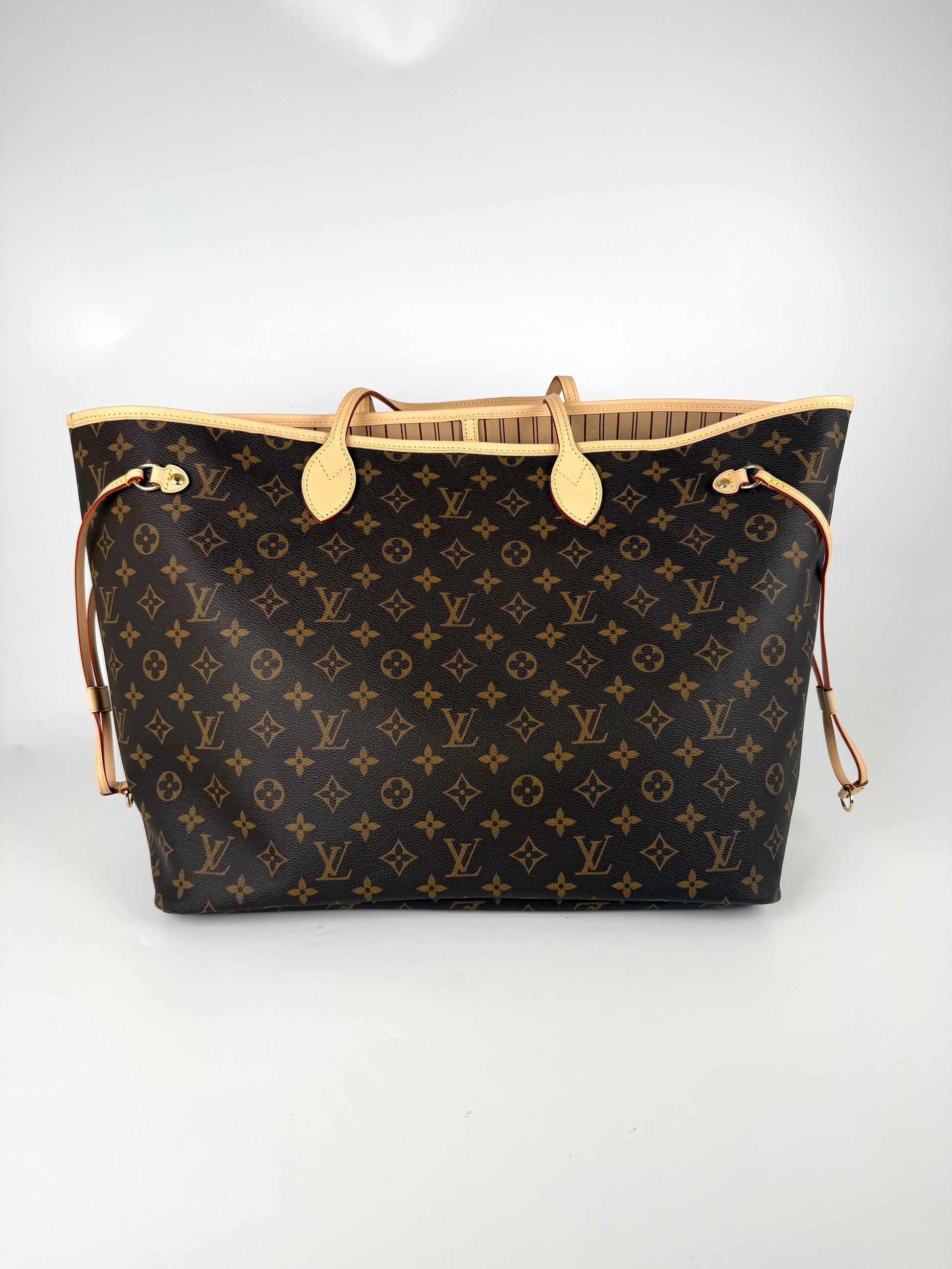 LOUIS VUITTON Neverfull GM Monogram Brown Beige 2026 Tote Bag With Pouch New in box