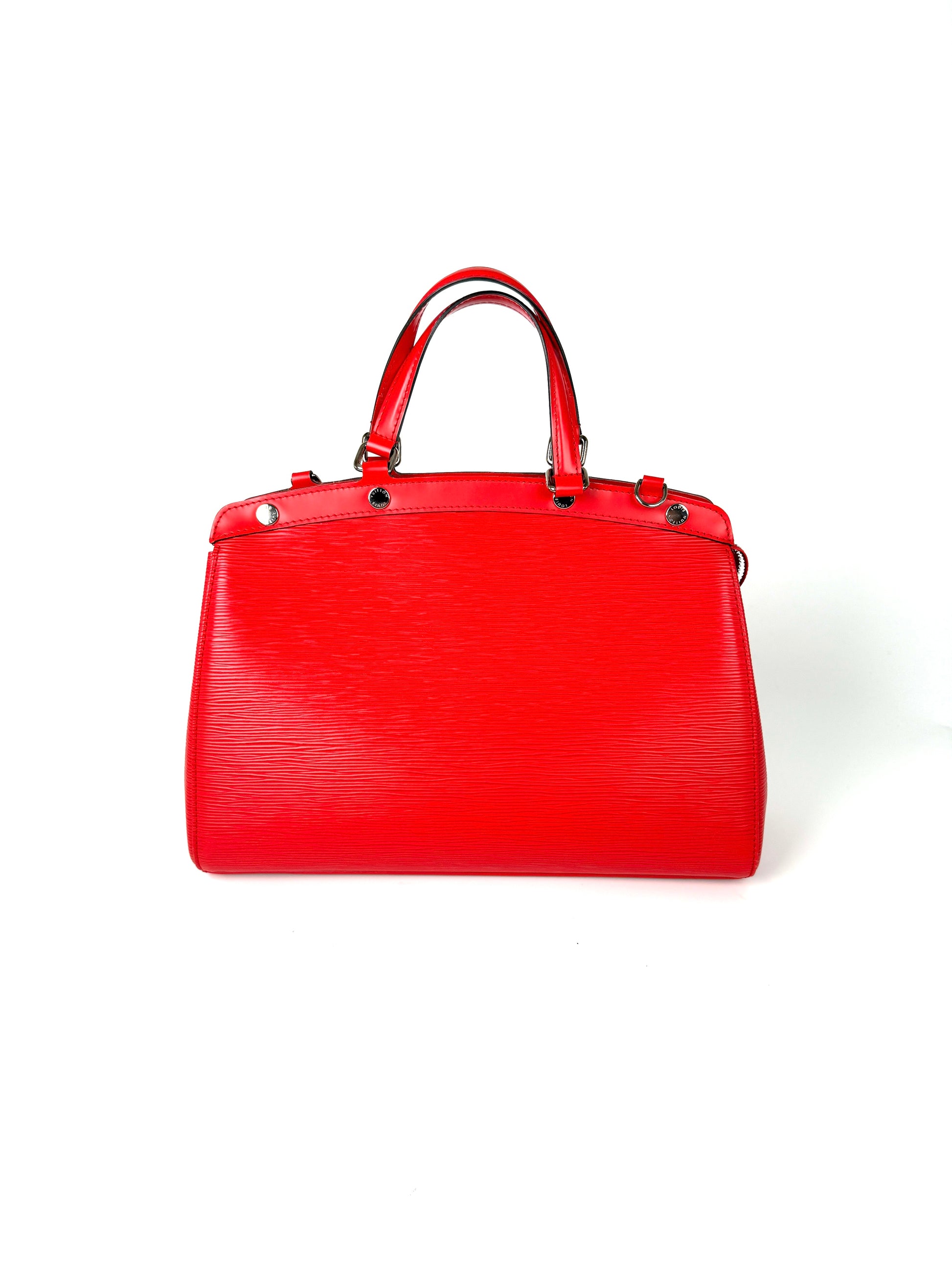 LOUIS VUITTON Brea MM Red Coquelicot Epi Leather Tote Shoulder Bag 