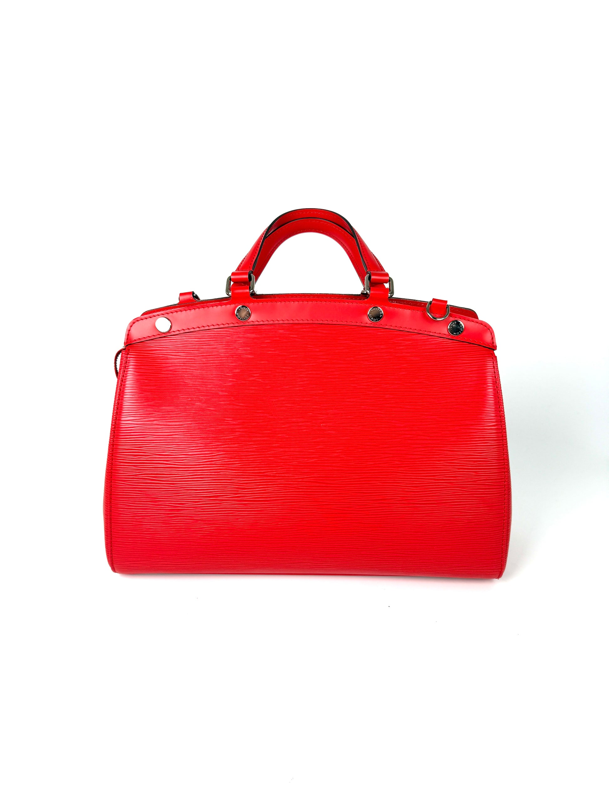 LOUIS VUITTON Brea MM Red Coquelicot Epi Leather Tote Shoulder Bag 