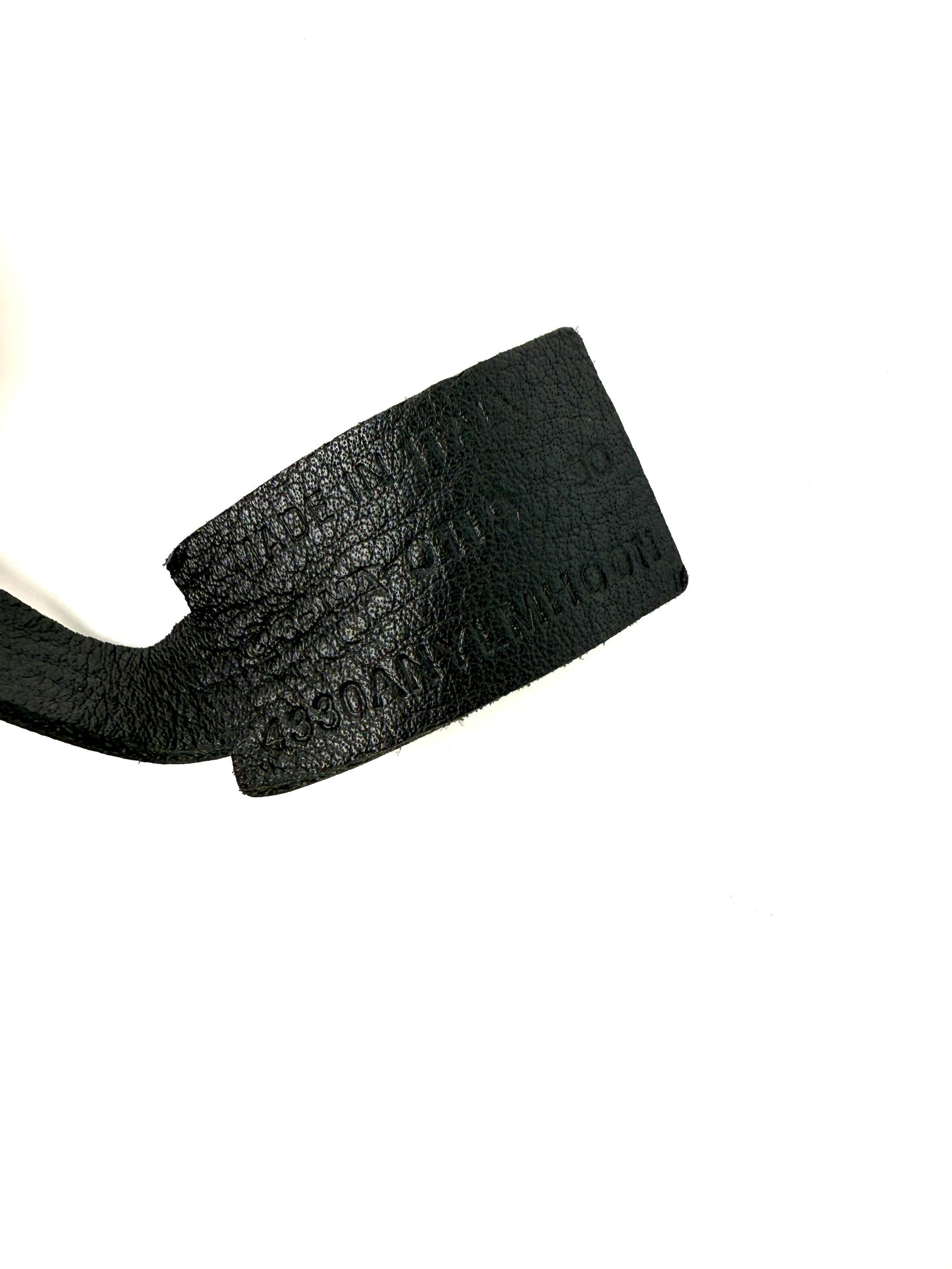 Christian Dior Black Skinny Logo Canvas Belt 90 36
