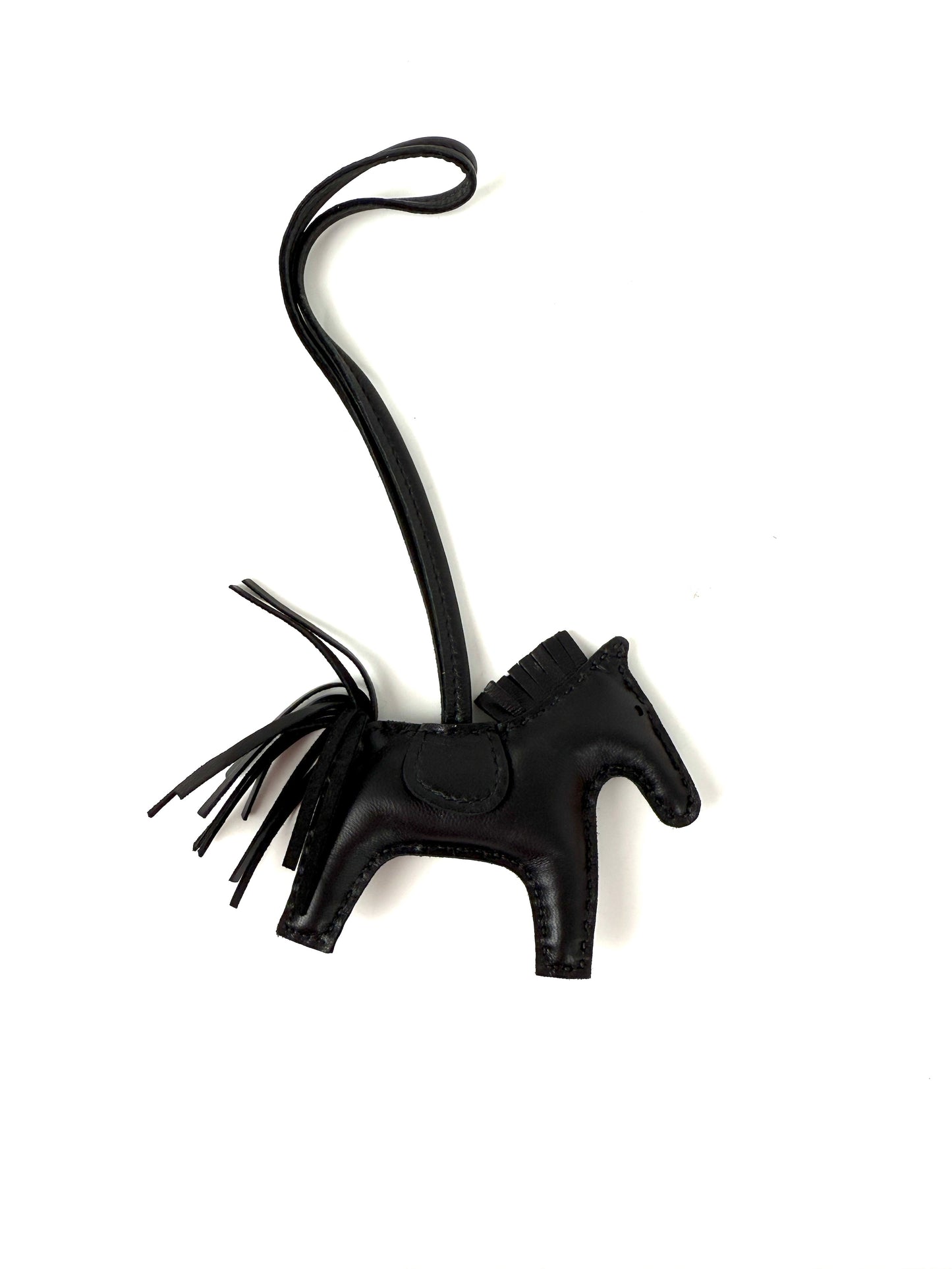 Hermes Rodeo So Black Monochrome Milo Lambskin PM Bag Charm