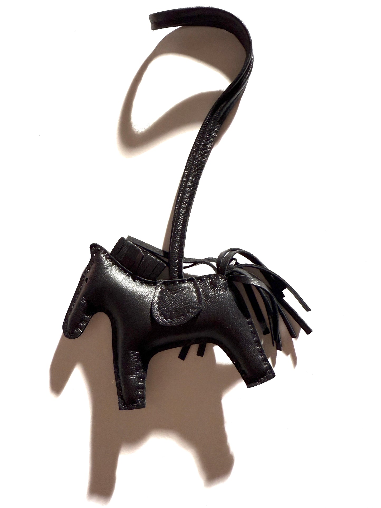 Hermes Rodeo So Black Monochrome Milo Lambskin PM Bag Charm