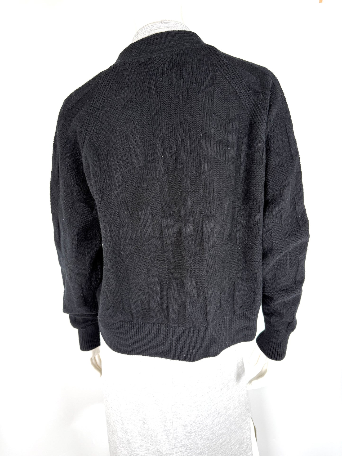 Hermes “H” Black Wool Long Sleeve Cardigan Sweater 38 6 New with tags