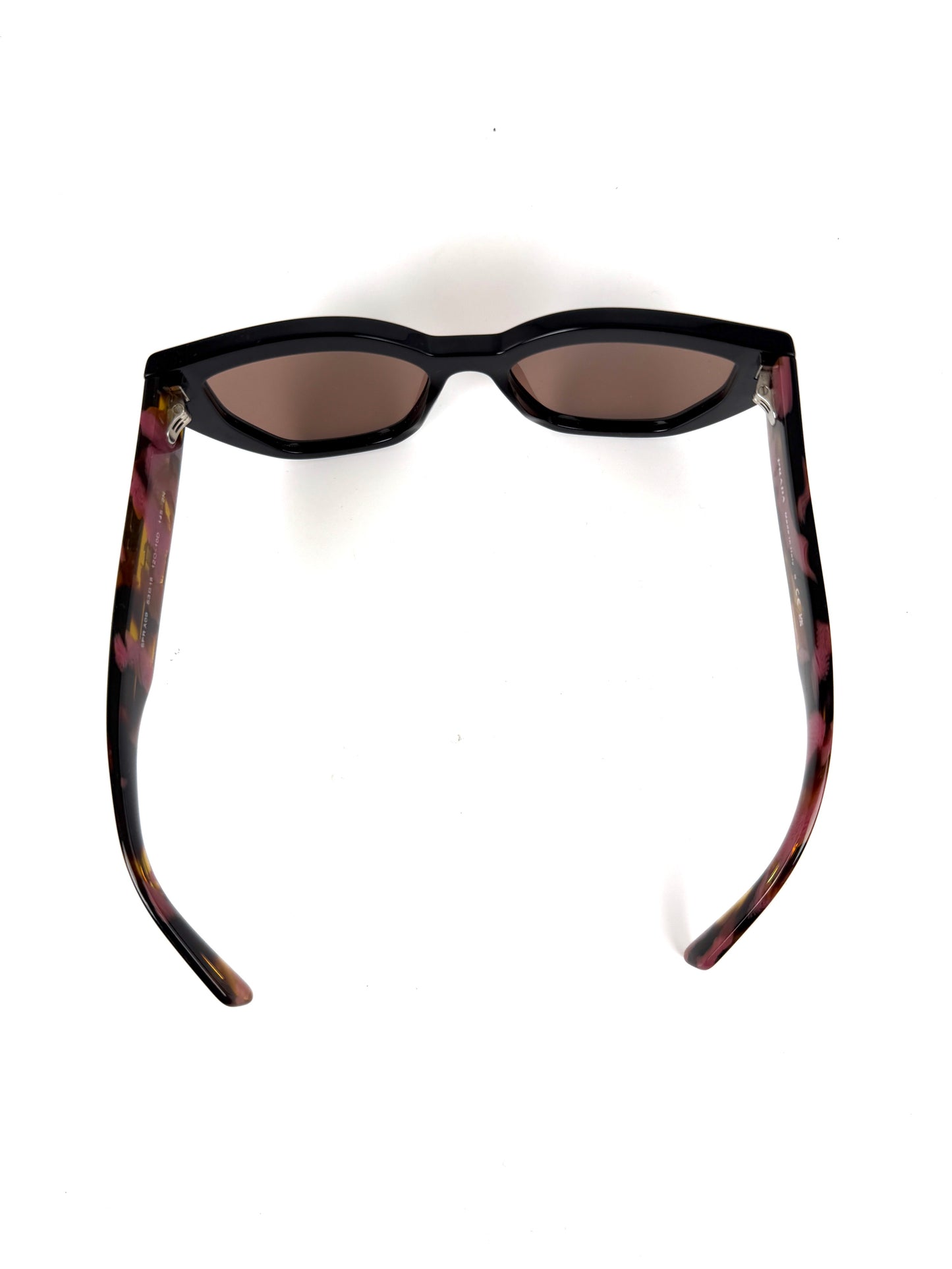 PRADA Logo Brown Tortoise SPR A09 Acetate Sunglasses