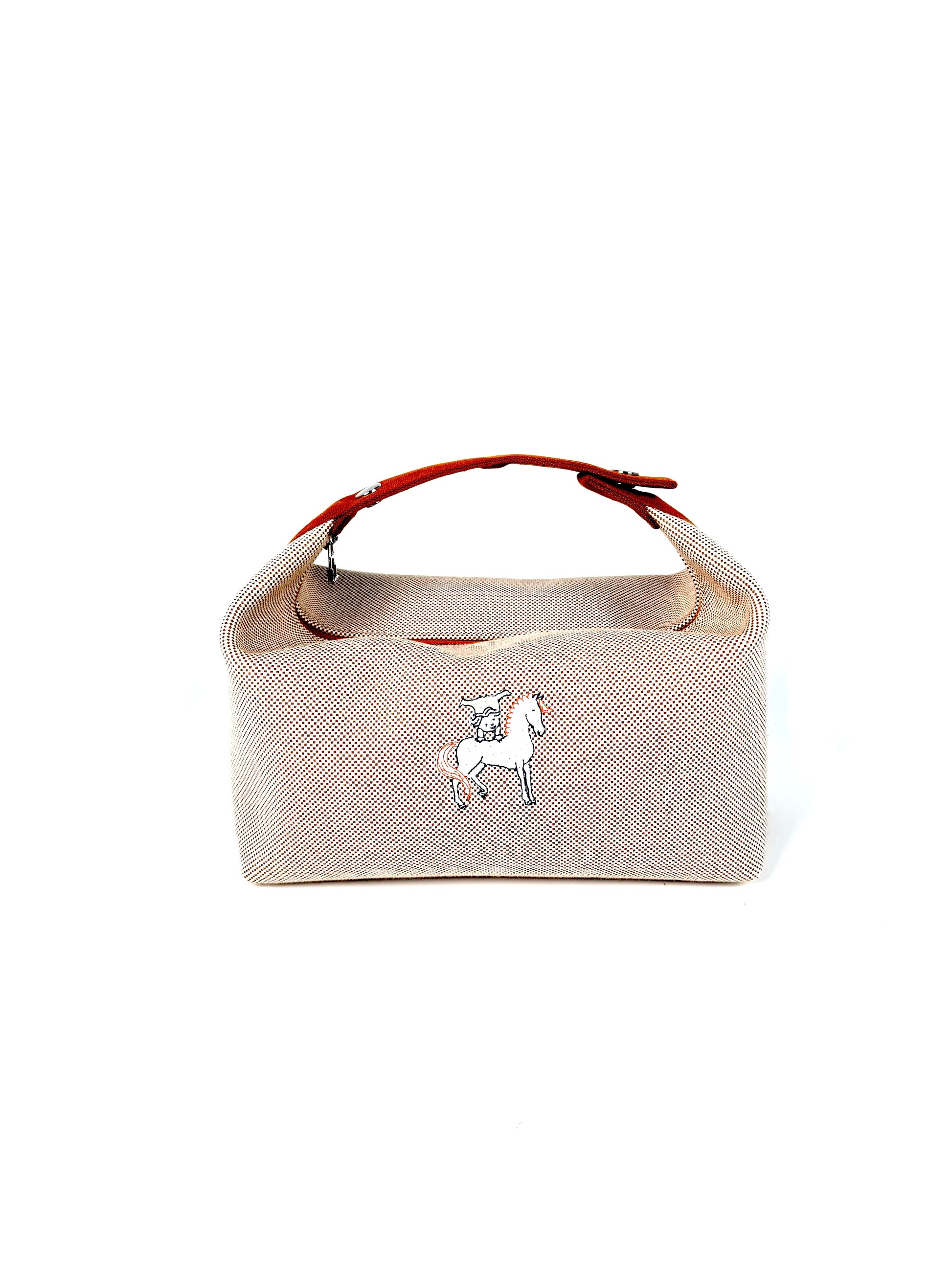 HERMES Bride a Brac Cabriole Case Large GM Biscuit Top Handle Pouch Case Bag
