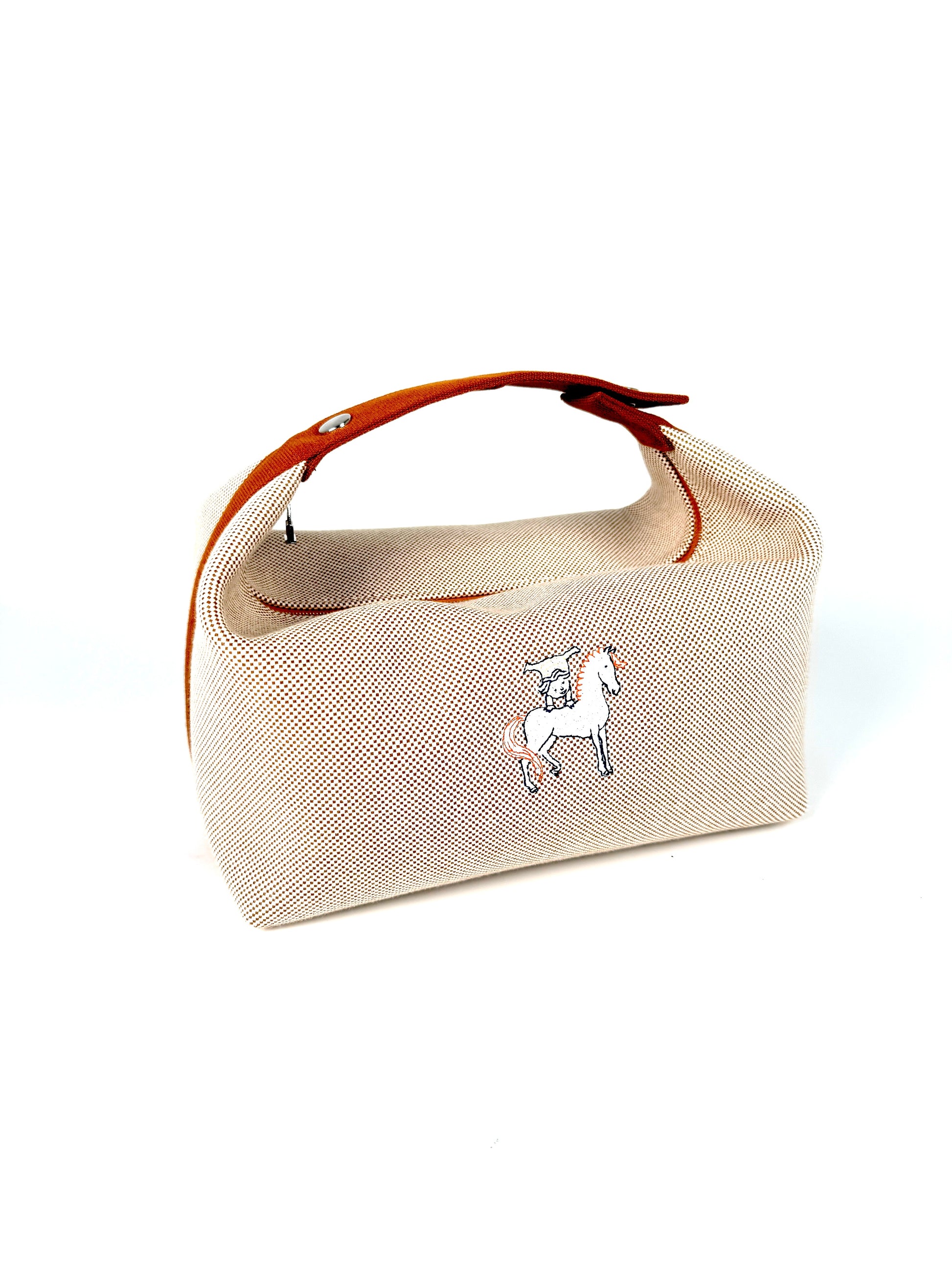 HERMES Bride a Brac Cabriole Case Large GM Biscuit Top Handle Pouch Case Bag