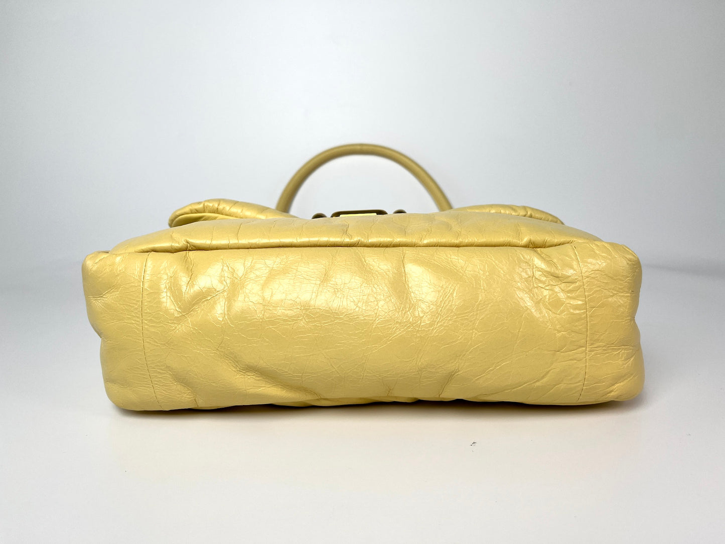 Bottega Veneta Yellow Butter Paper Calfskin 19 Puffy Shoulder Bag