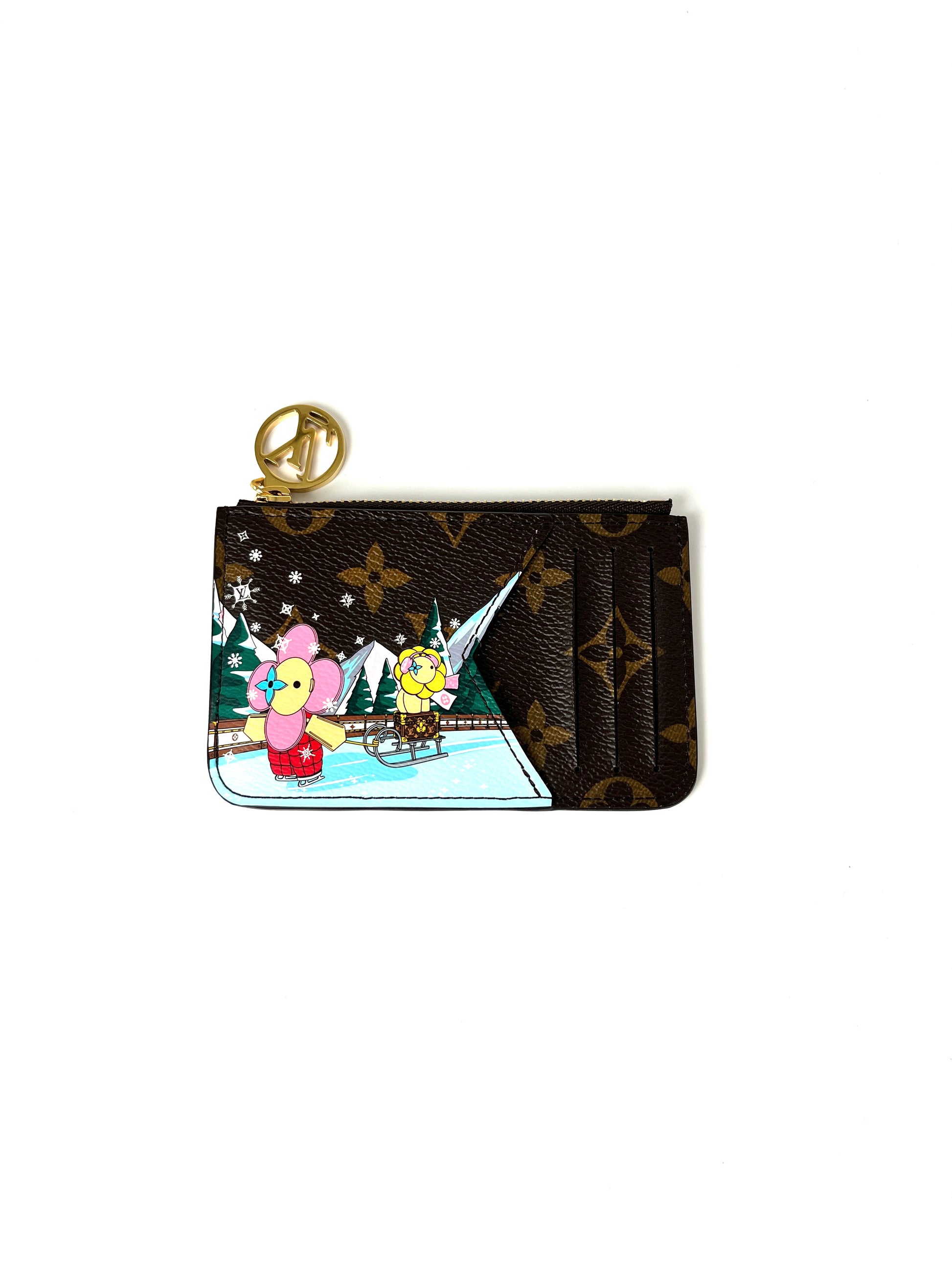 LOUIS VUITTON Romy Card Holder Christmas Vivienne Monogram Snow Print Fashion Reloved LOUIS VUITTON Romy Card Holder Christmas Vivienne Monogram Snow Print Fashion Reloved