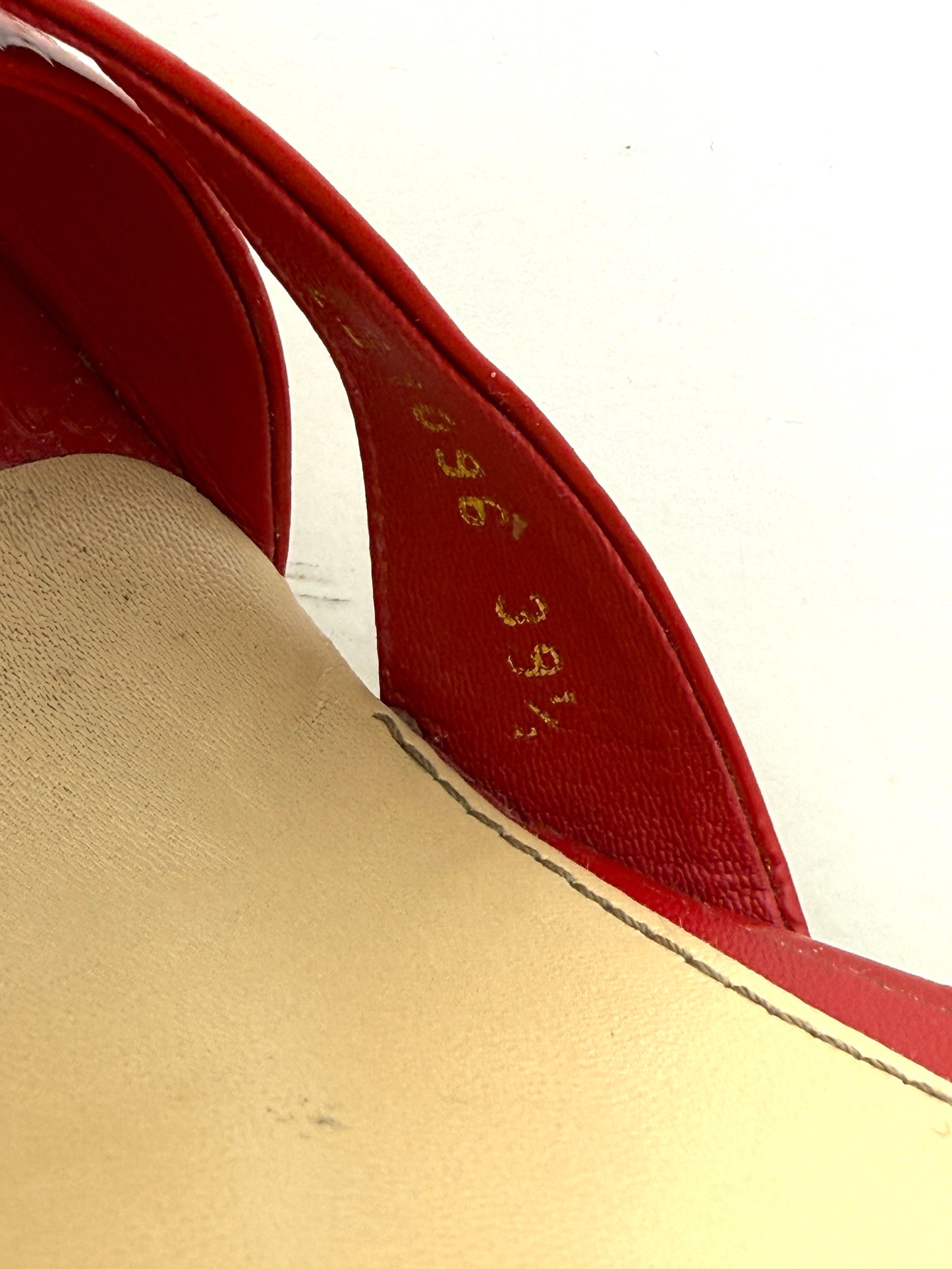Gucci Micro GG Red Patent Leather Platform Wedge Sandals Heels 39.5 9.5
