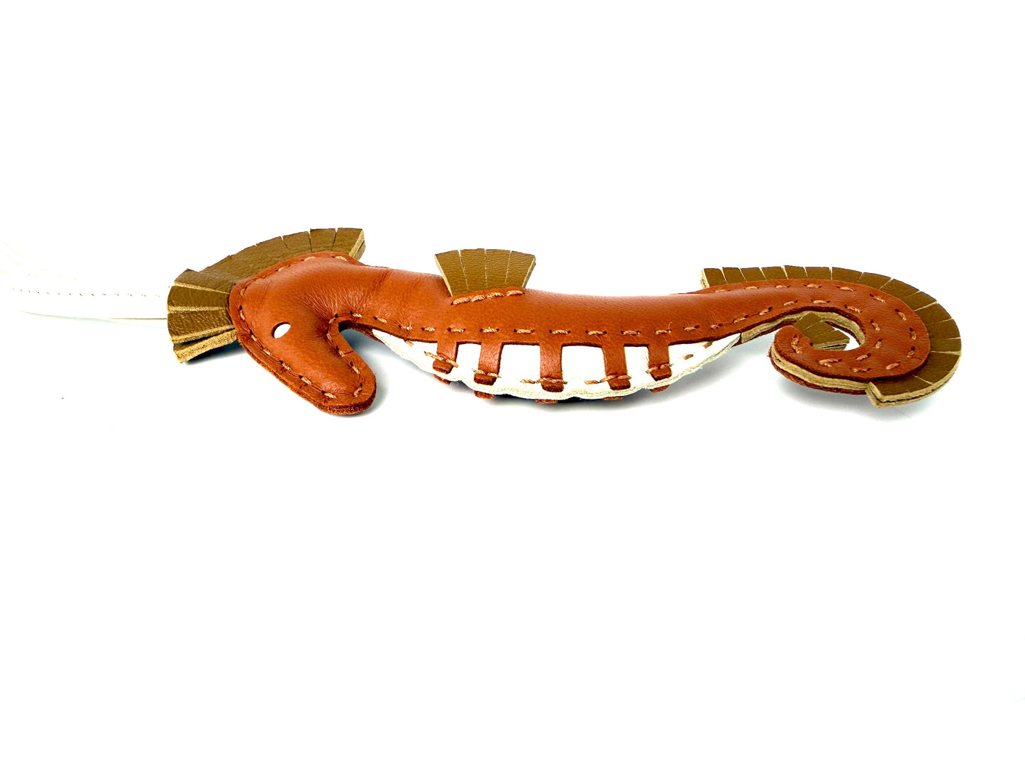 Hermes Seahorse Milo Gold Kraft Craie Lambskin Hippo Leather Bag Charm