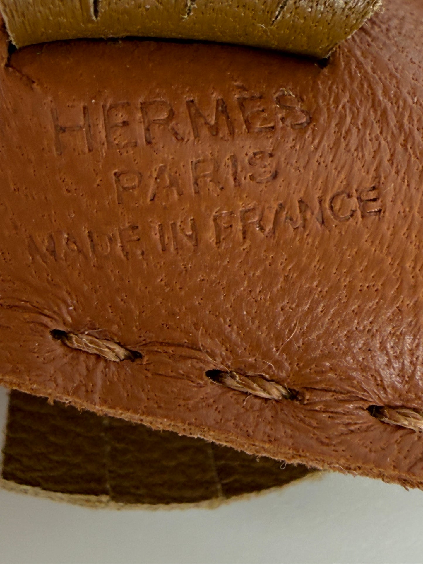 Hermes Seahorse Milo Gold Kraft Craie Lambskin Hippo Leather Bag Charm