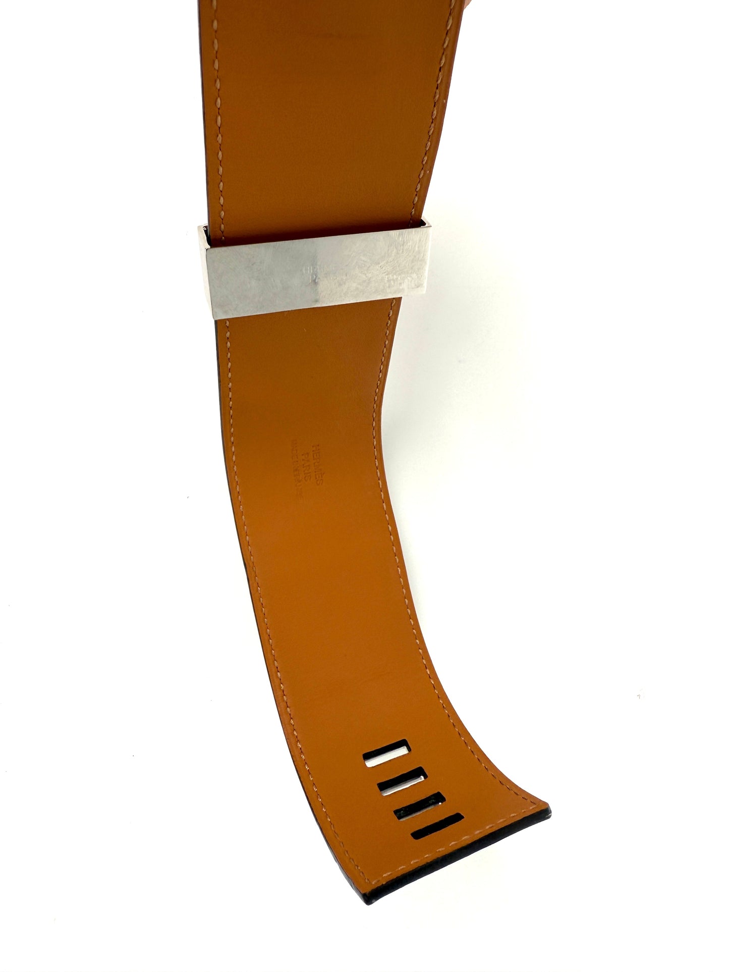 HERMES Collier de Chien Etoupe Leather Bracelet T3