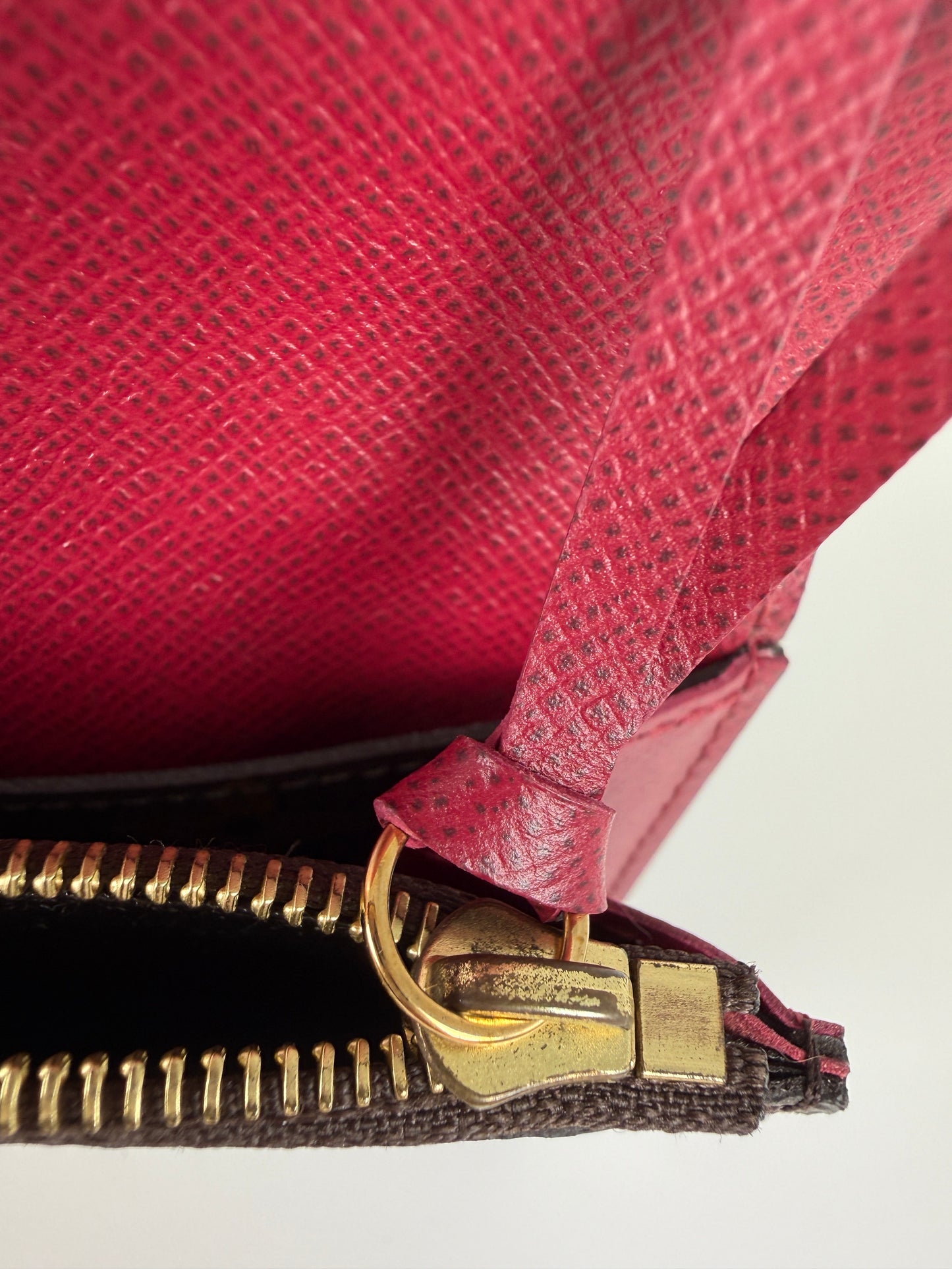 LOUIS VUITTON Emilie Fuchsia Monogram Brown Long Flap Wallet