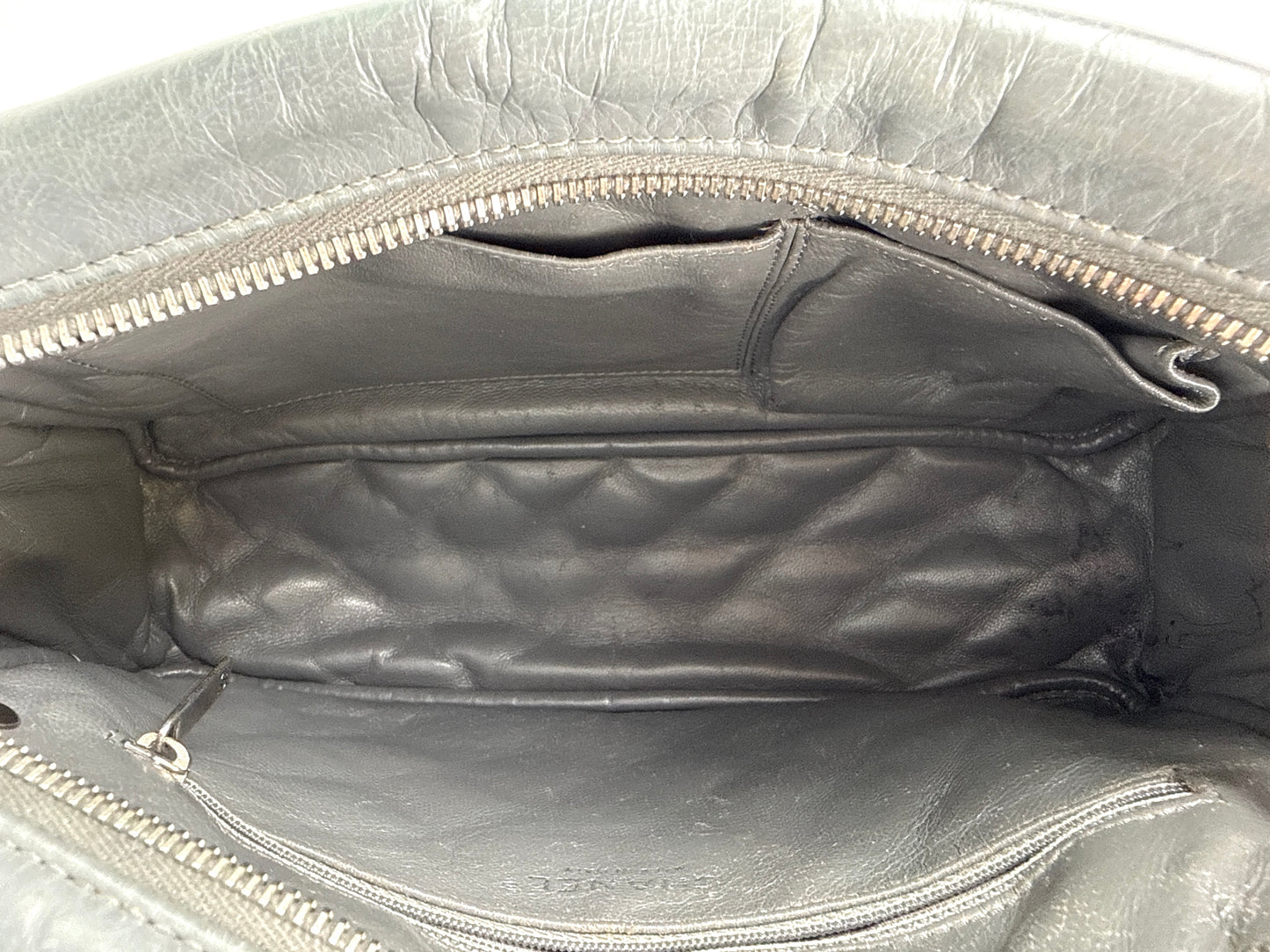 CHANEL Reissue Camera Quilted Gray Leather Crossbody Bag