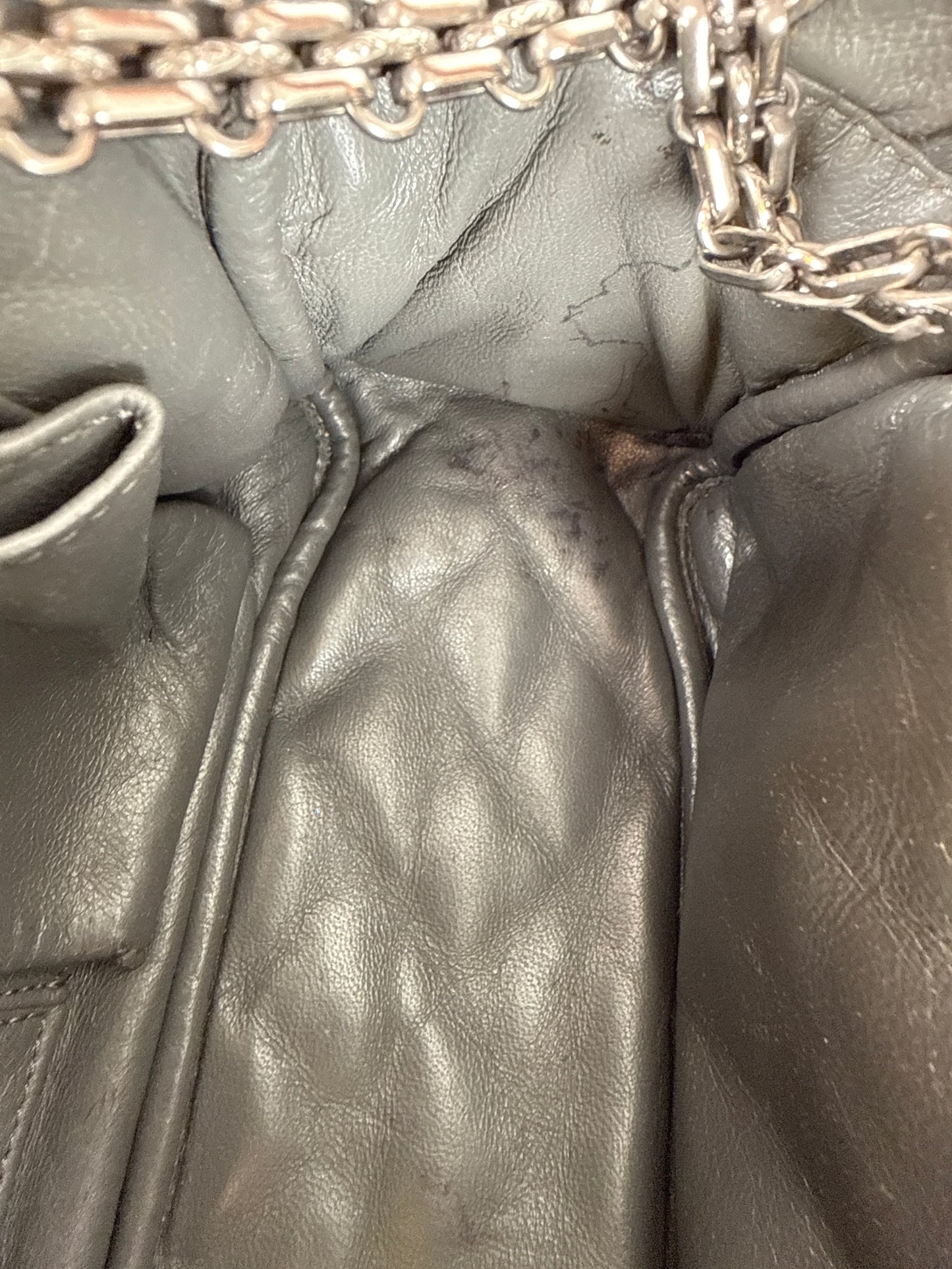 CHANEL Reissue Camera Quilted Gray Leather Crossbody Bag