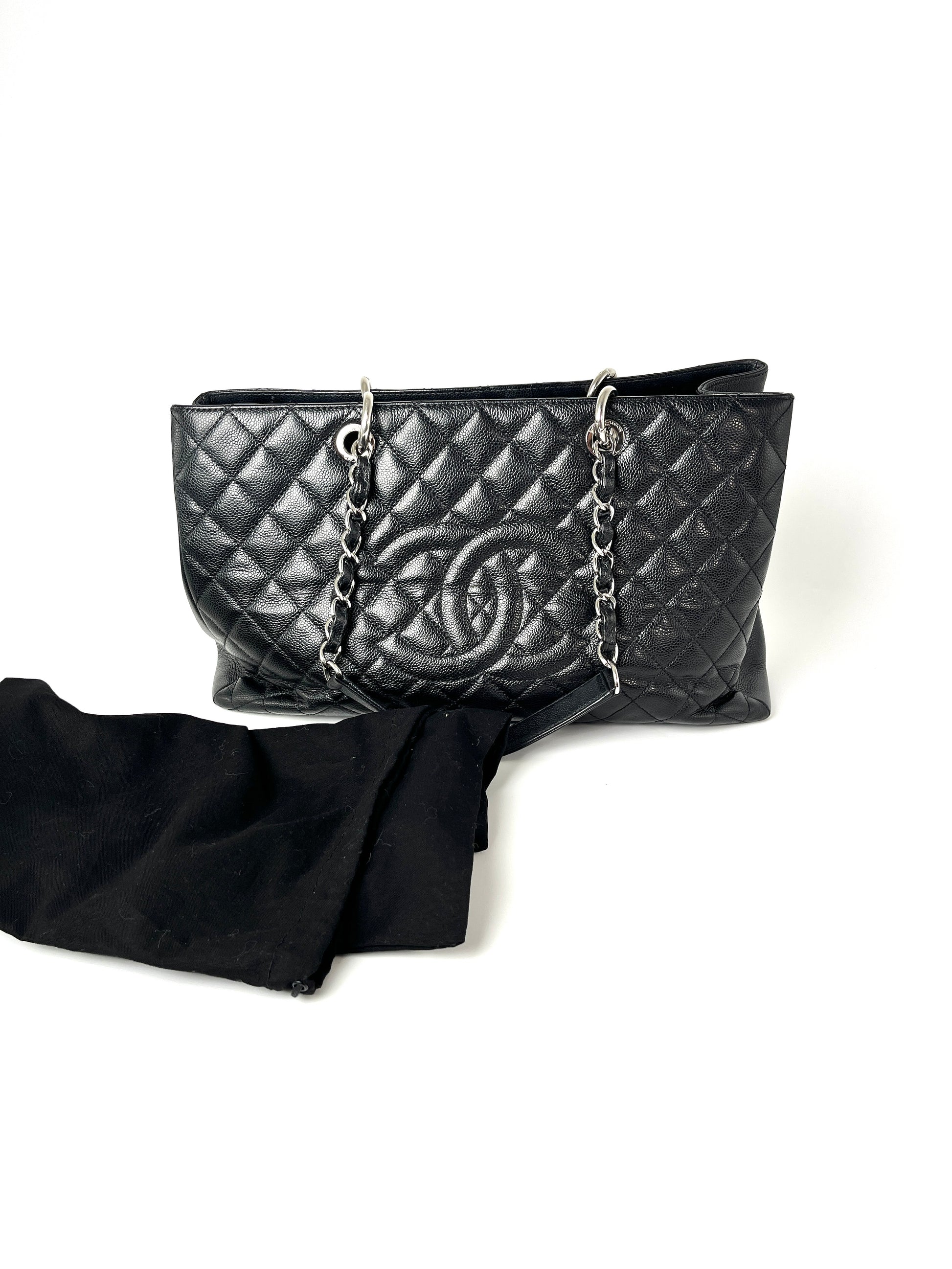 CHANEL Grand Shopping XL Caviar Quilted Black Tote