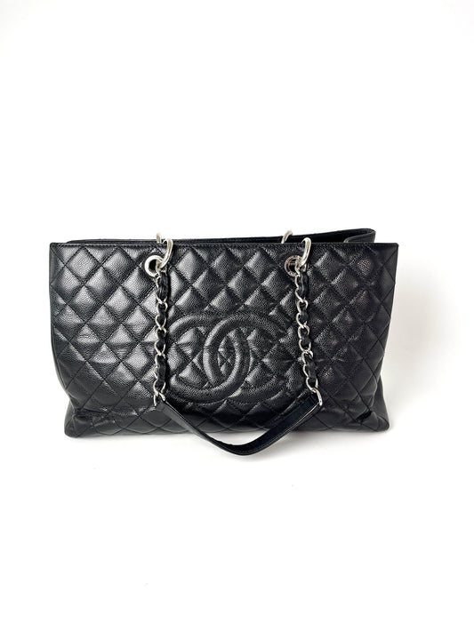 CHANEL Grand Shopping XL Caviar Quilted Black Tote