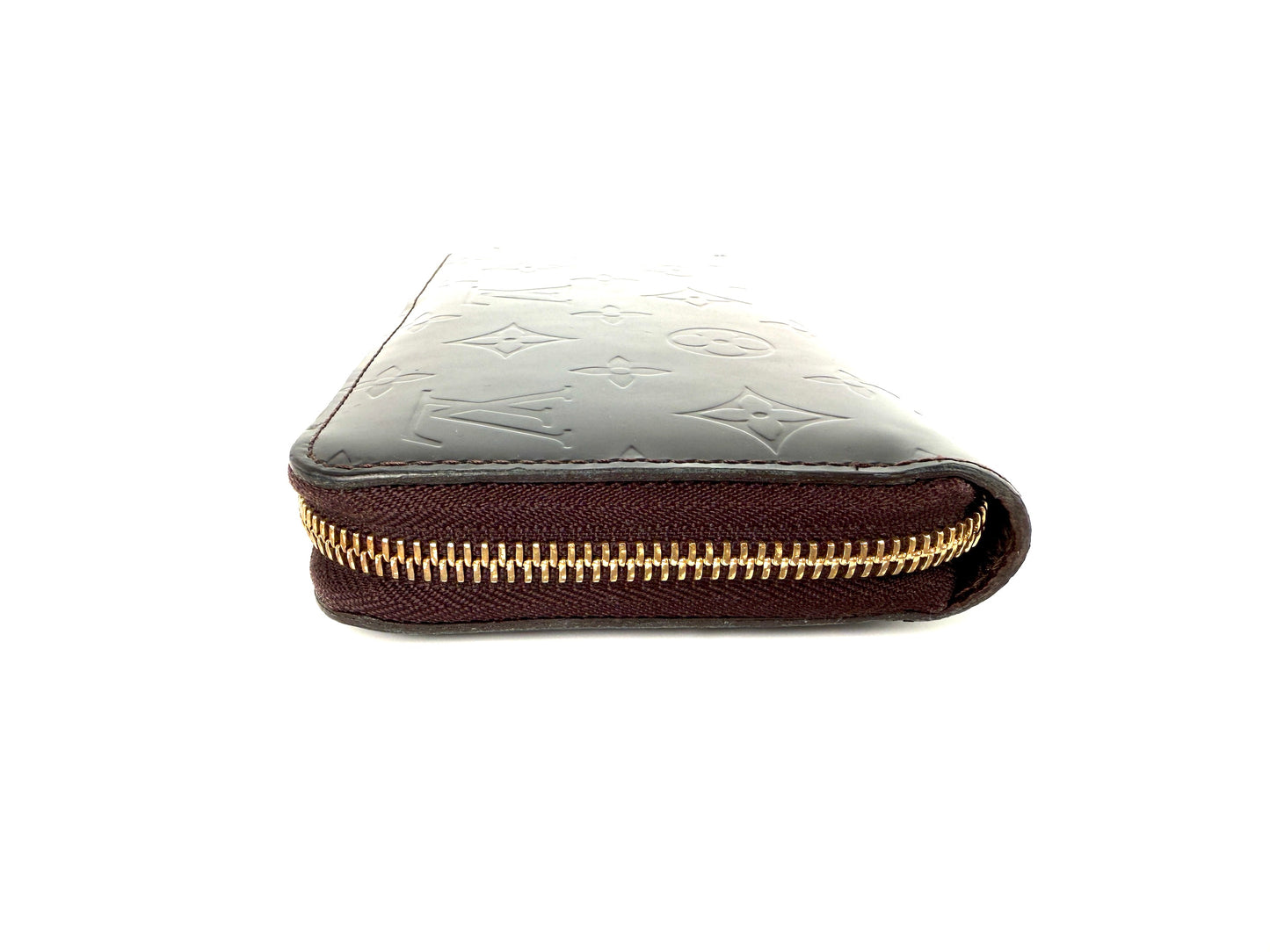 LOUIS VUITTON Vernis Zippy Long Amarante Zip Around Monogram Wallet