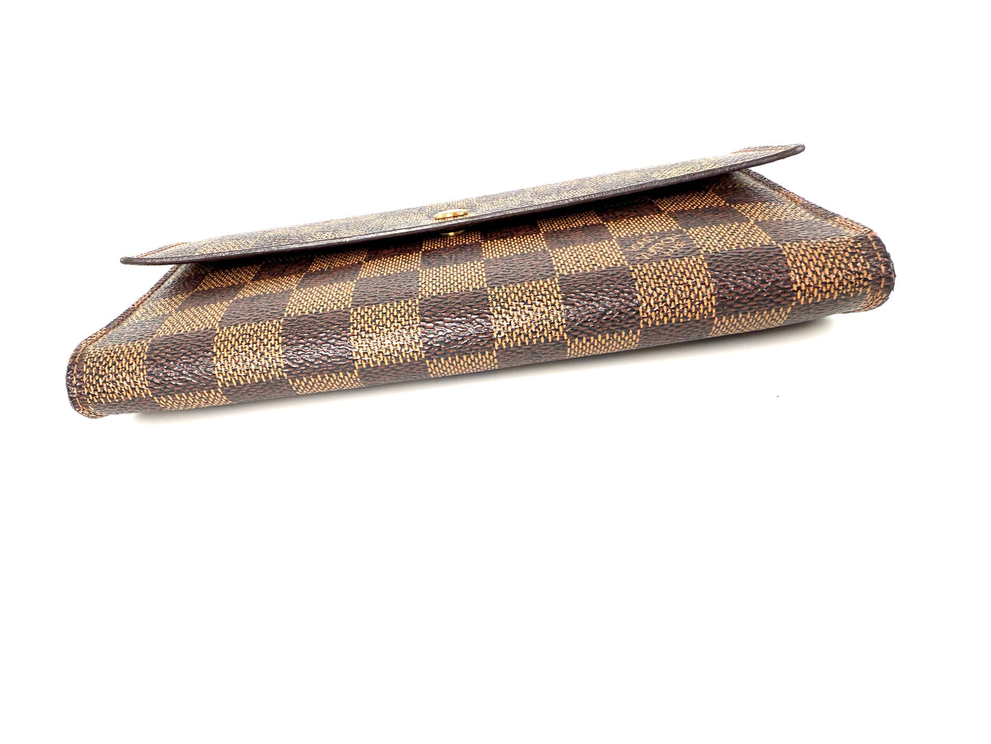 LOUIS VUITTON Damier Ebene Sarah Long Flap Canvas Wallet