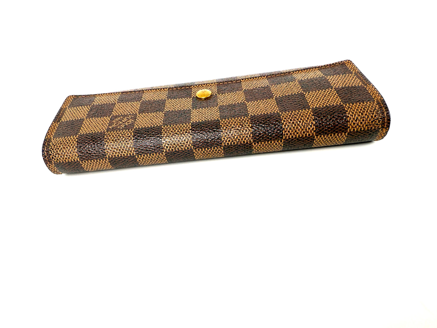 LOUIS VUITTON Damier Ebene Sarah Long Flap Canvas Wallet