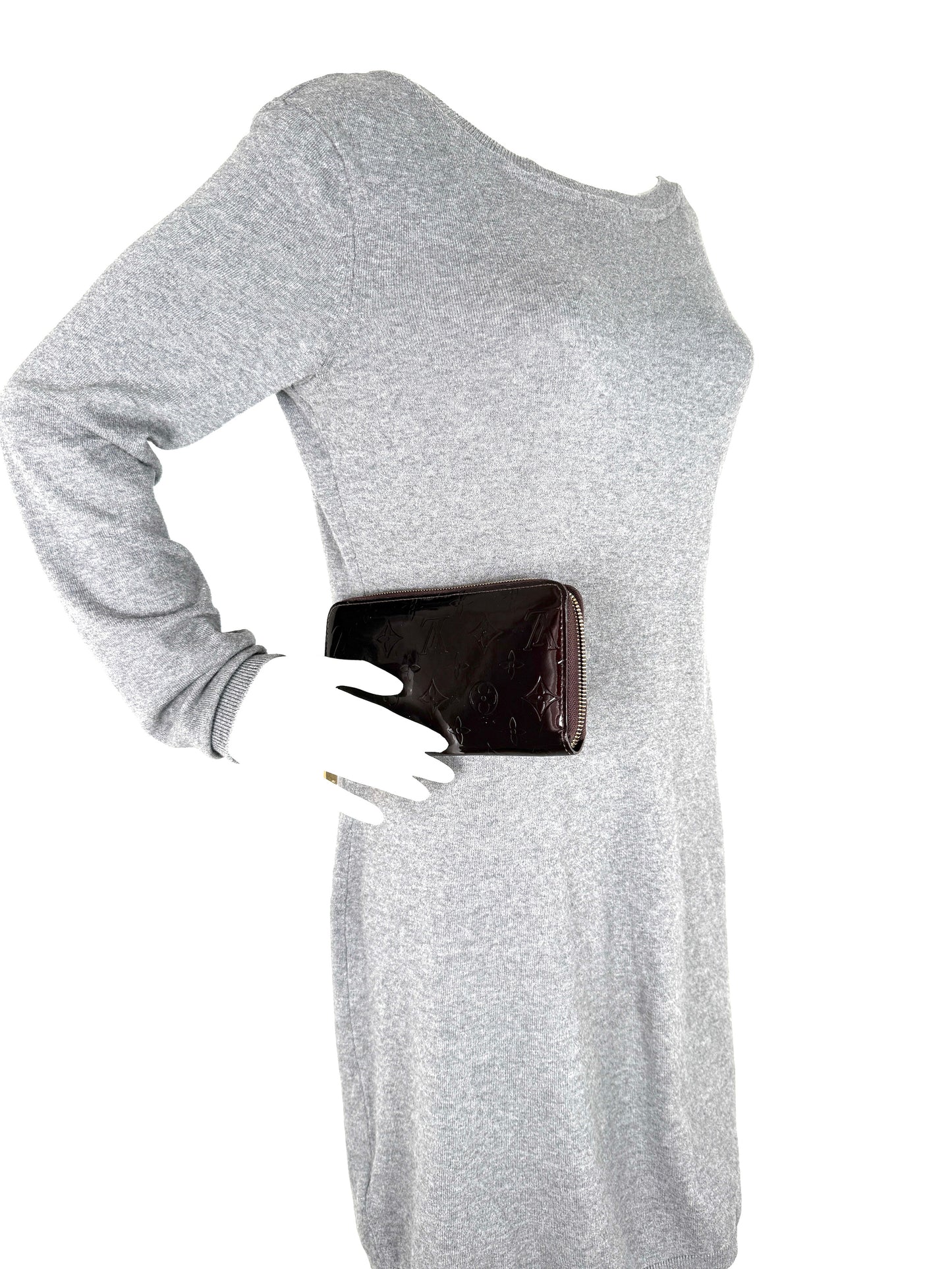 LOUIS VUITTON Vernis Zippy Long Amarante Zip Around Monogram Wallet