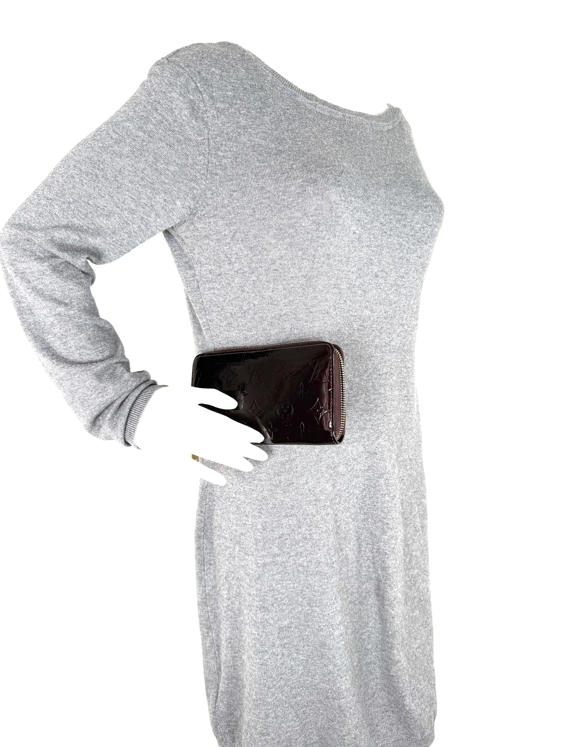 LOUIS VUITTON Vernis Zippy Long Amarante Zip Around Monogram Wallet