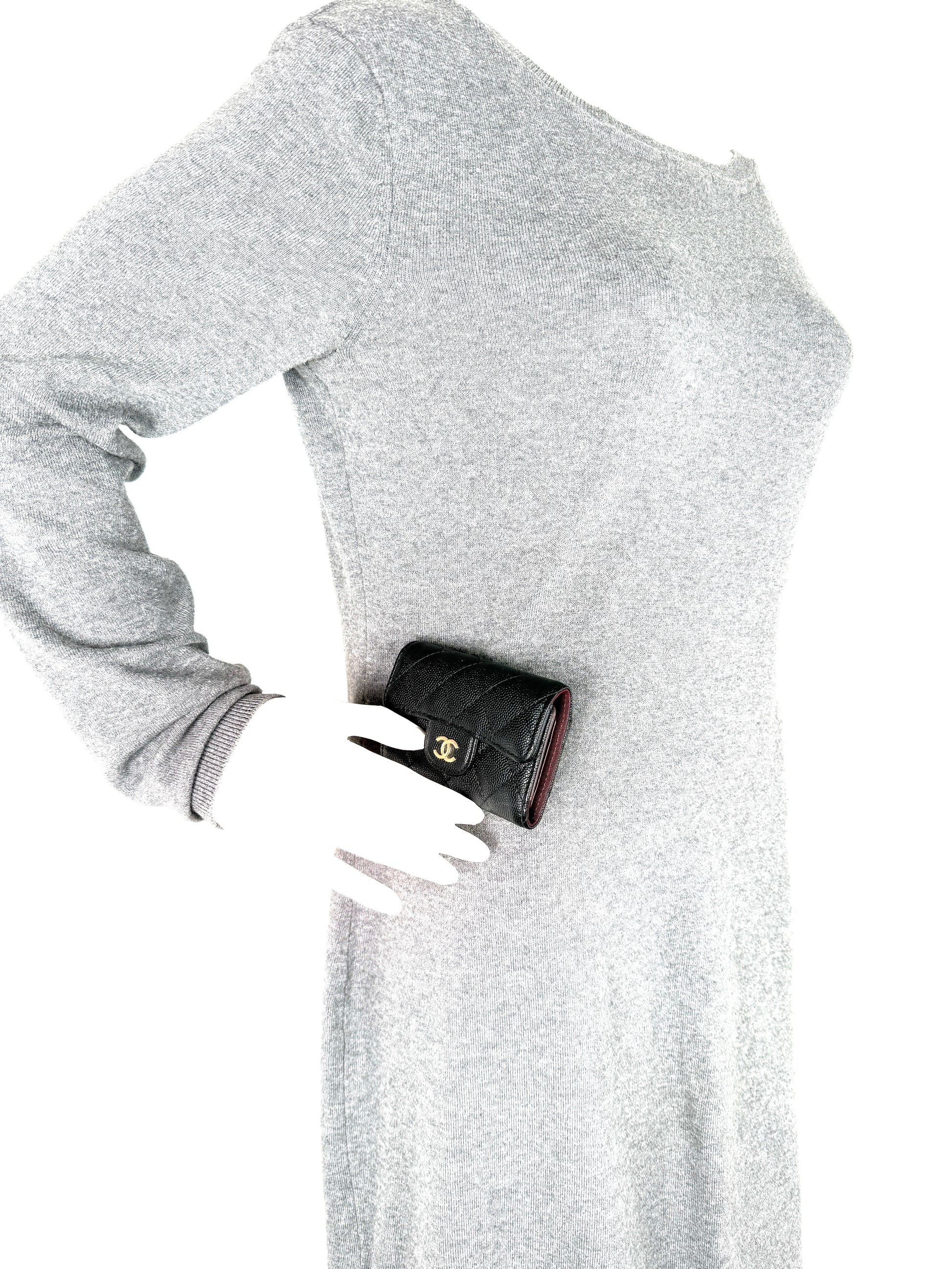 CHANEL Black 4 O-Key CC Quilted Caviar Leather Flap Holder Pouch 